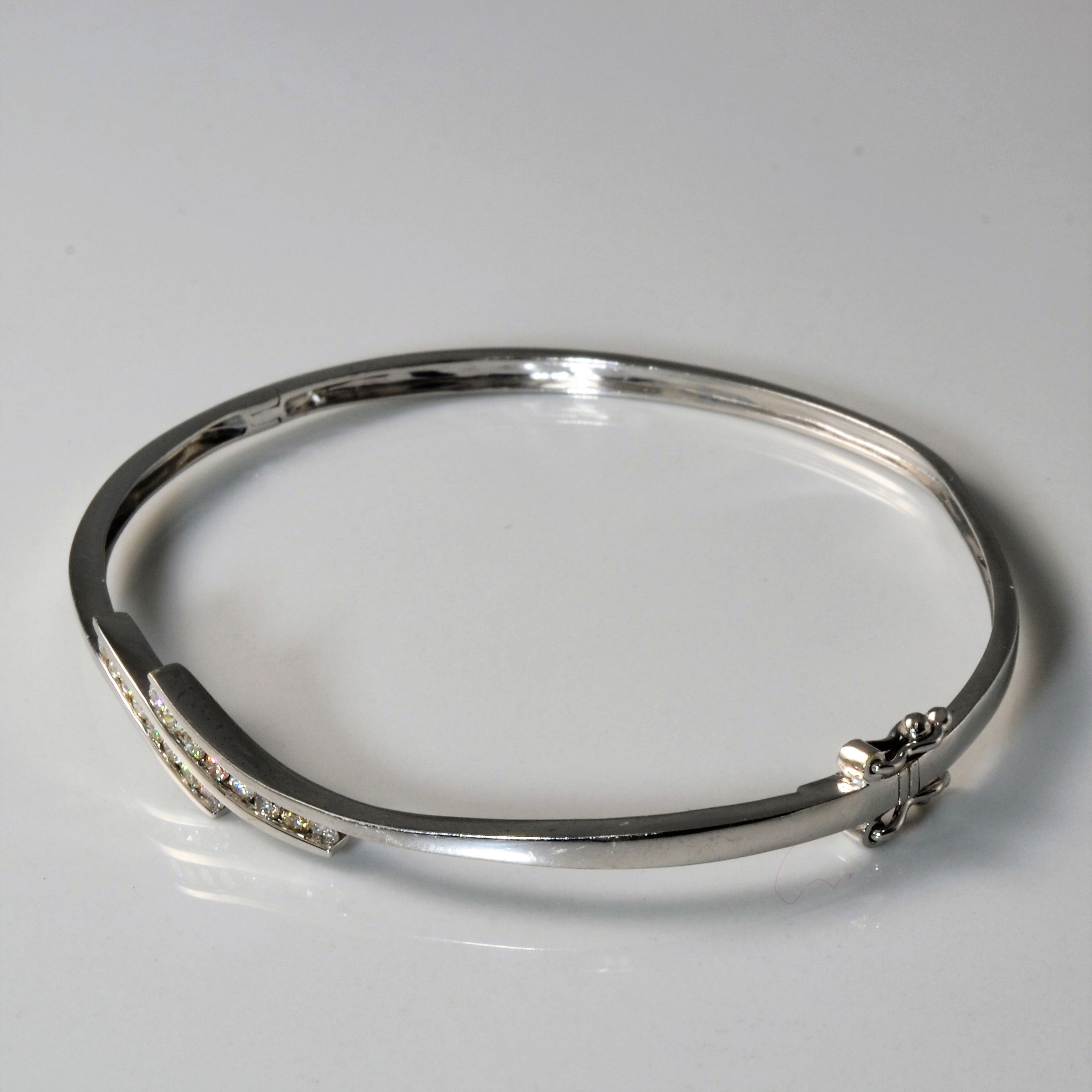 Bypass Channel Set Diamond Bangle | 0.40ctw | 7.5"|