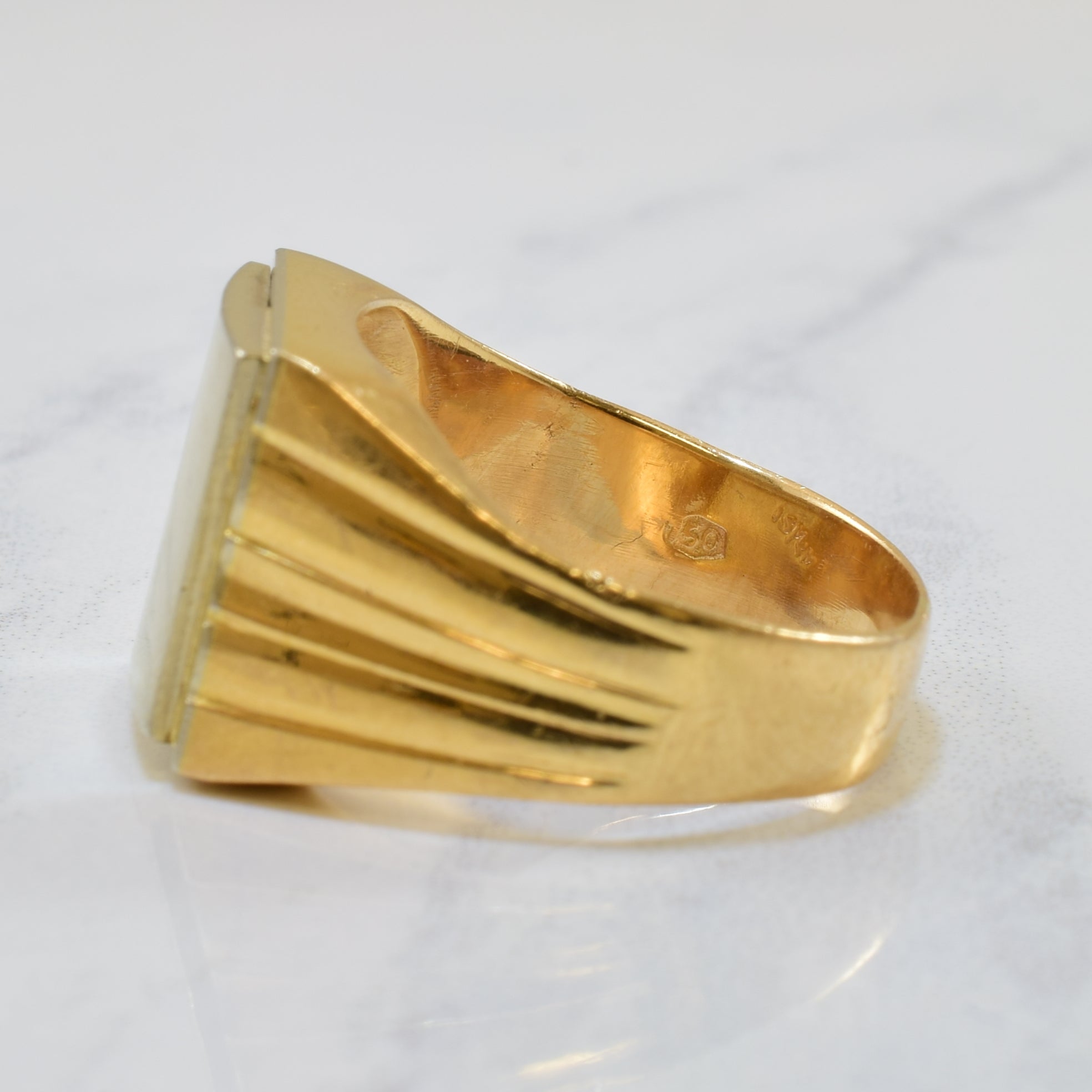 Yellow Gold Signet Ring | SZ 9.75 |