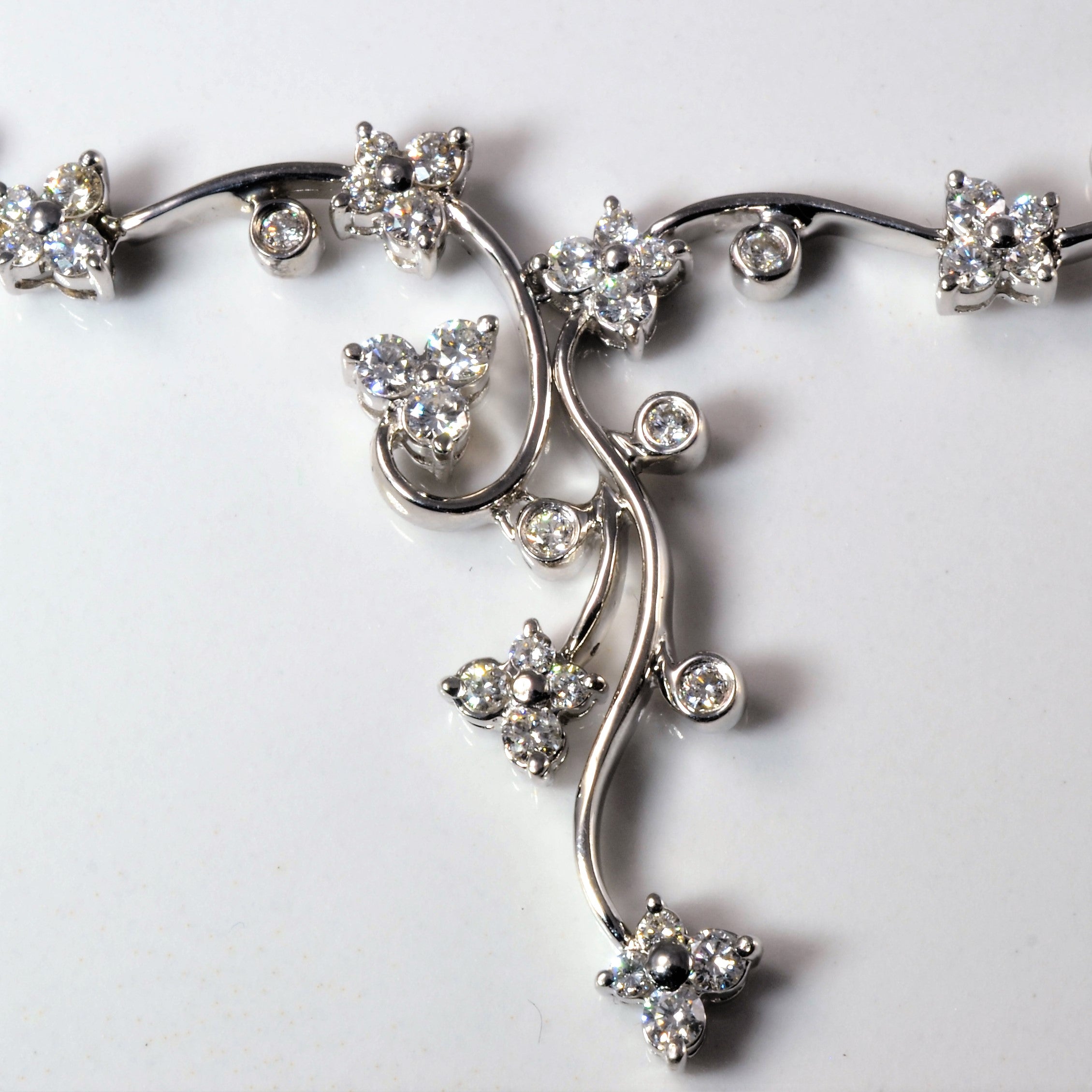 Elegant Diamond Collar Necklace | 16" |