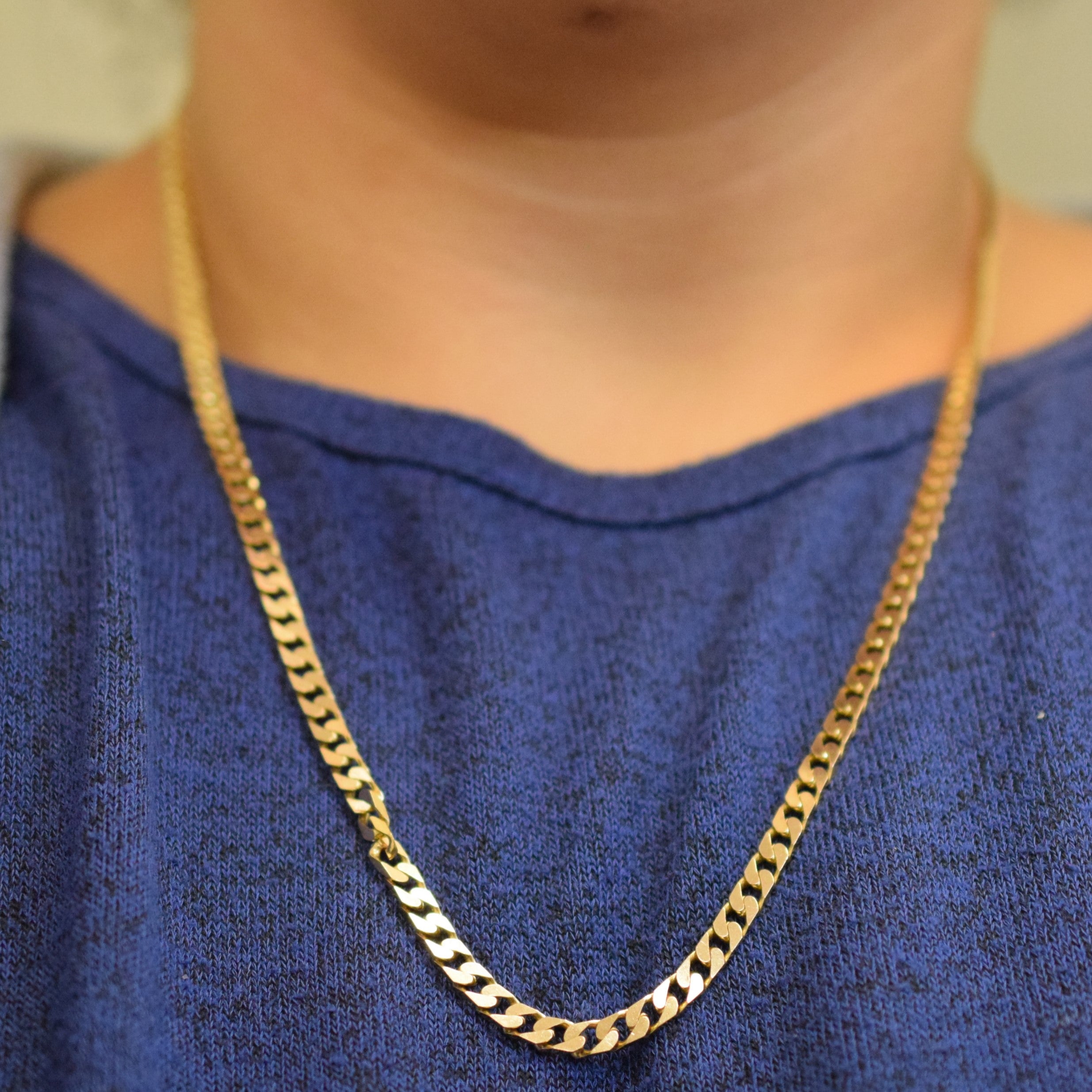 Italian 10k Yellow Gold Curb Chain | 21.5" |