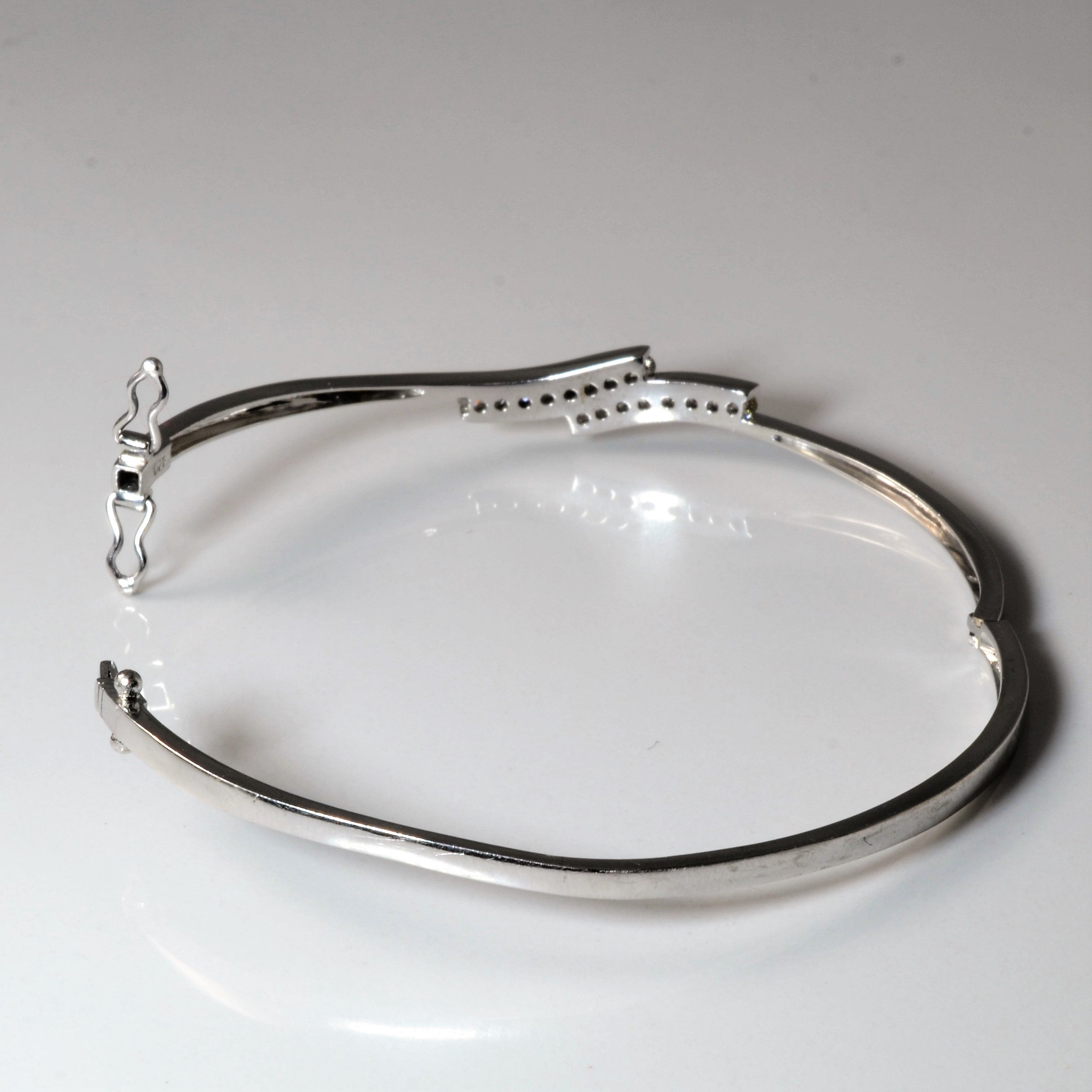 Bypass Channel Set Diamond Bangle | 0.40ctw | 7.5"|