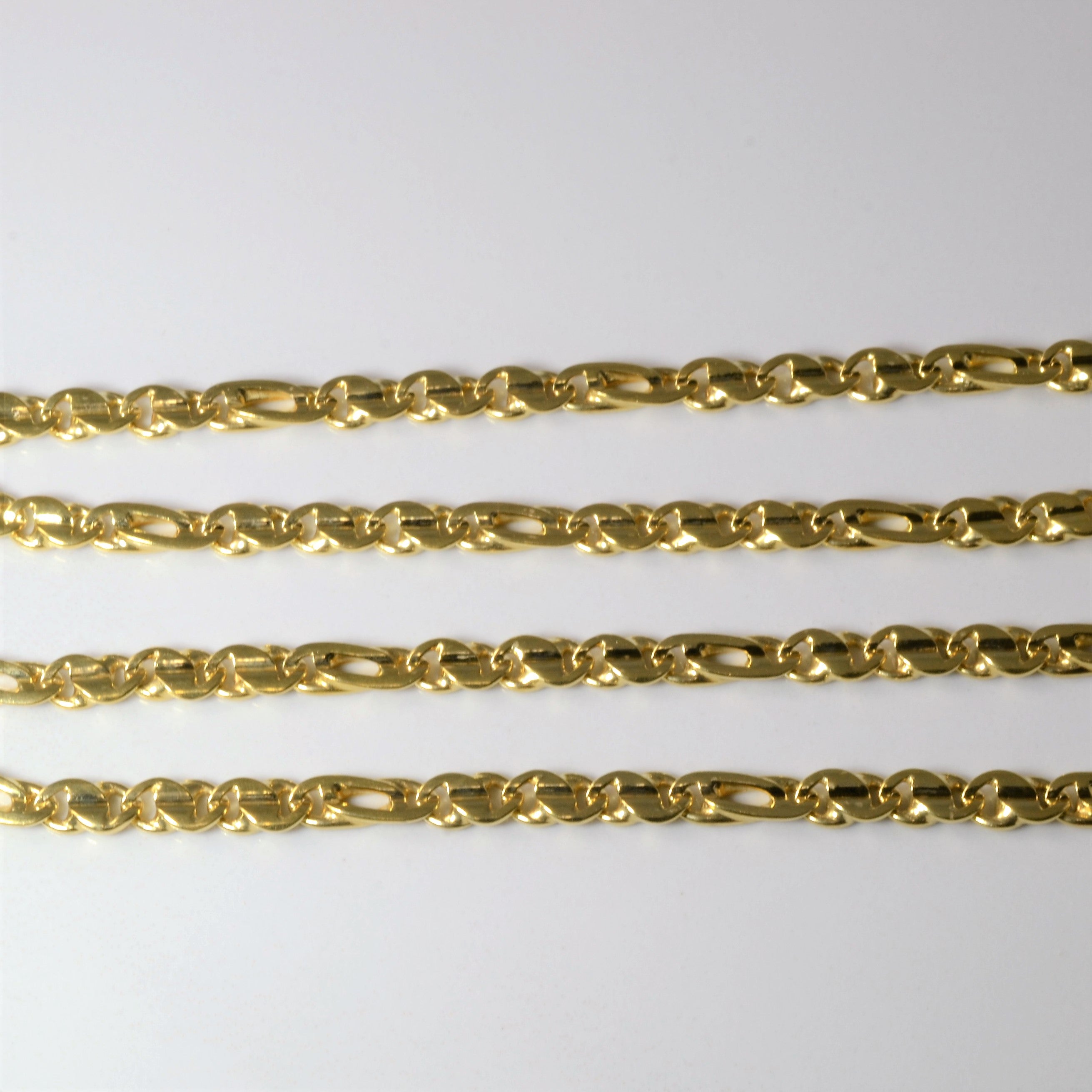 Chaîne à maillons fantaisie en or jaune 18 carats | 61 cm |
