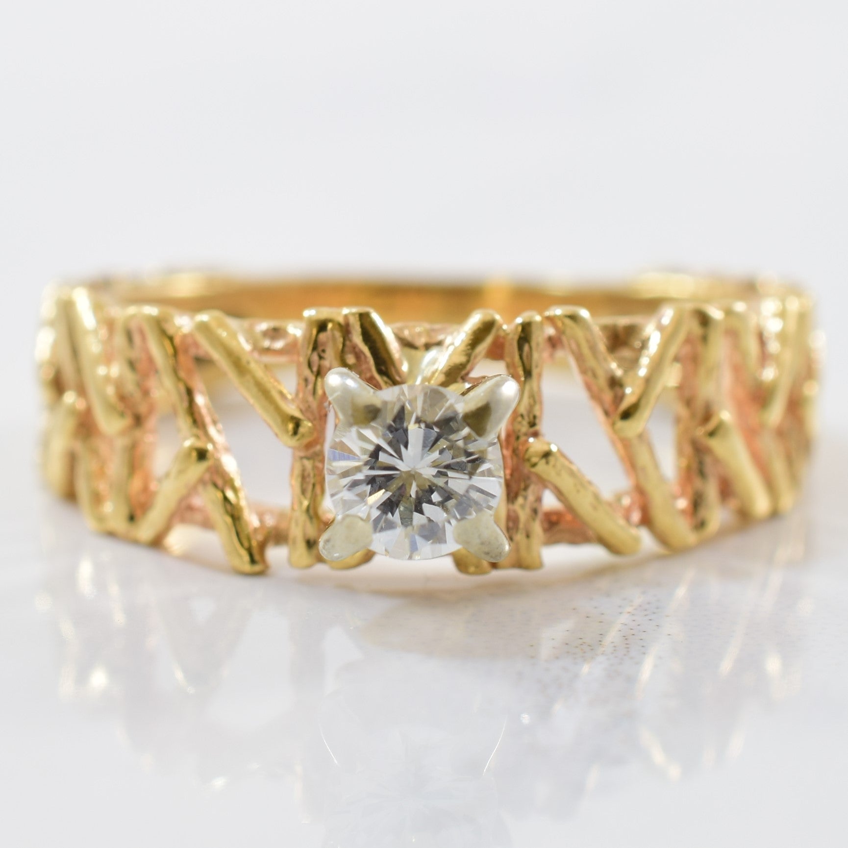 Twiggy Solitaire Diamond Ring | 0.22ct | SZ 5.75 |