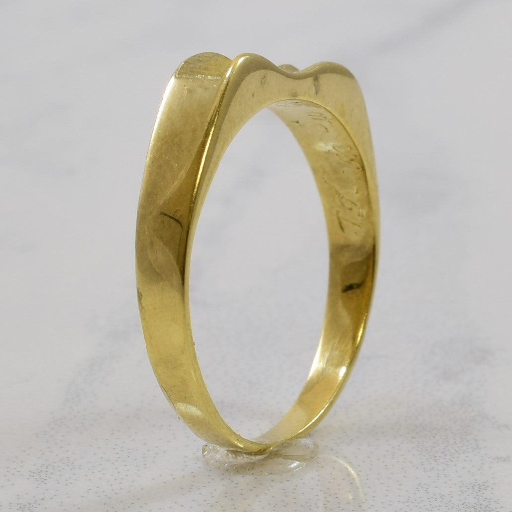 14k Yellow Gold Textured Ring | SZ 4.5 |