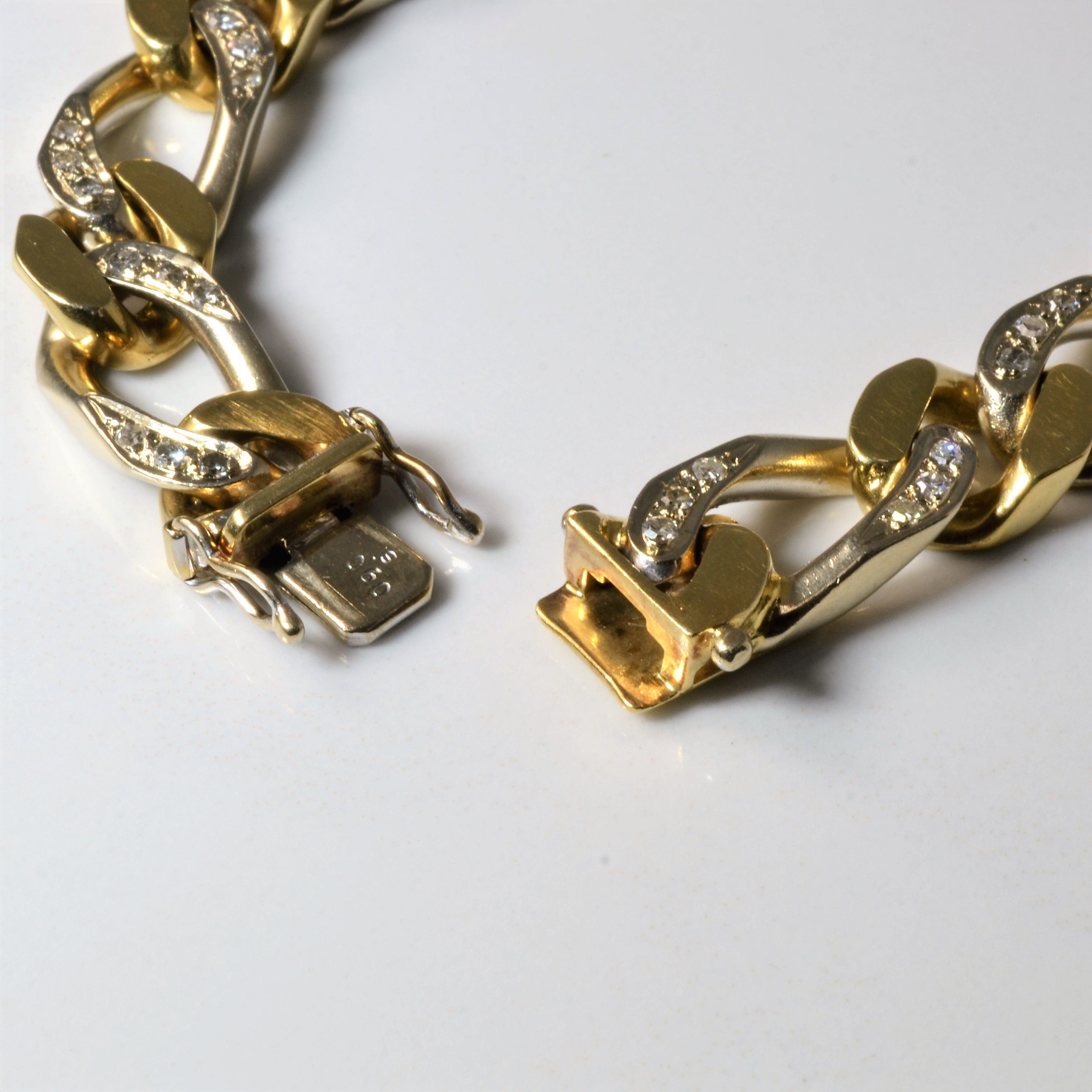 Diamond Curb Chain Bracelet | 0.90ctw | 8" |