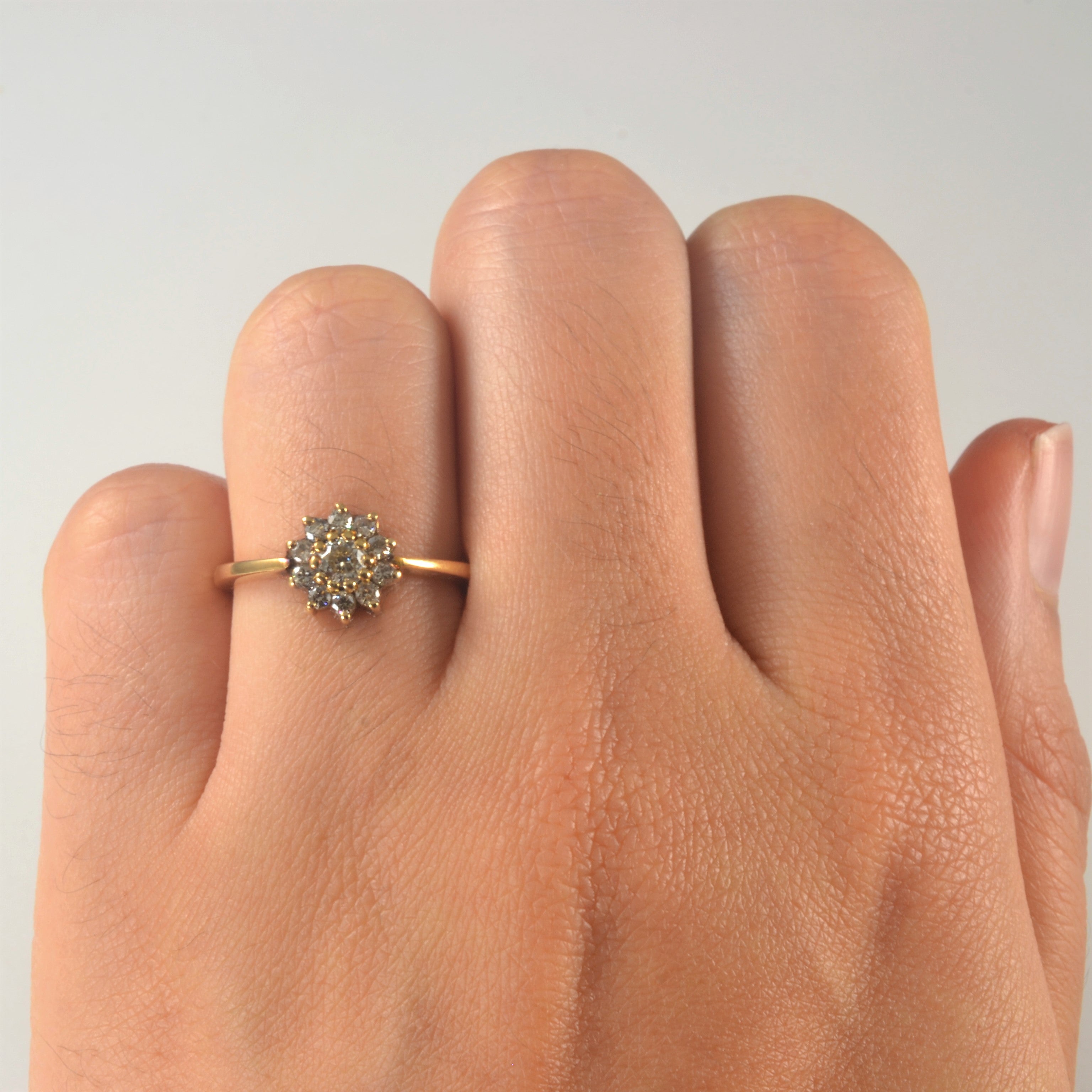 Low Profile Diamond Cluster Ring | 0.32ctw | SZ 5 |