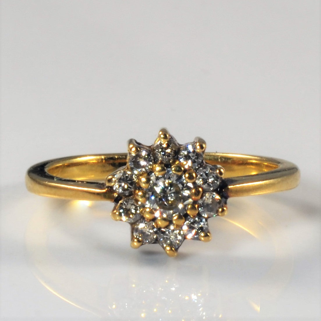Low Profile Diamond Cluster Ring | 0.32ctw | SZ 5 |