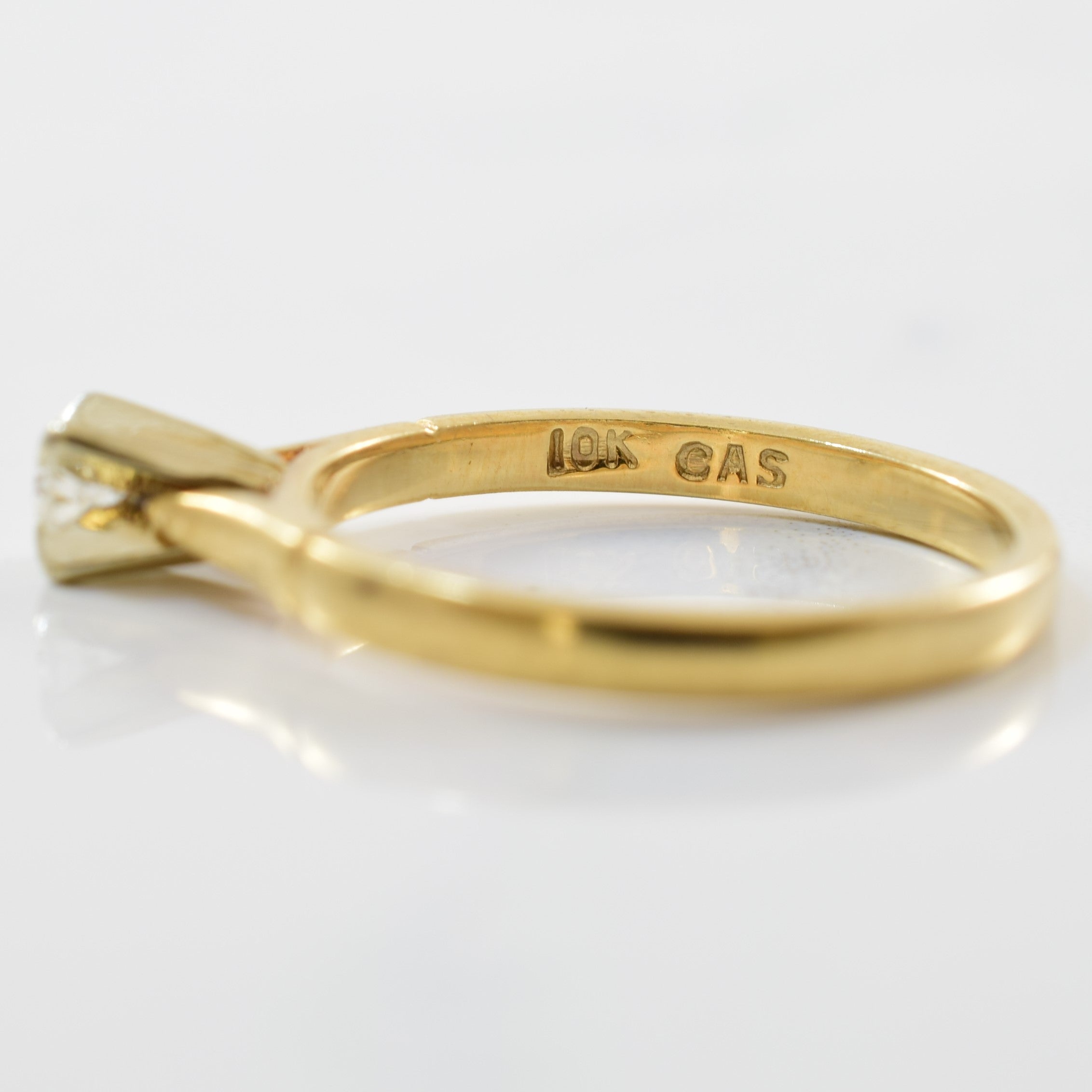 High Set Solitaire Diamond Ring | 0.12ct | SZ 6 |