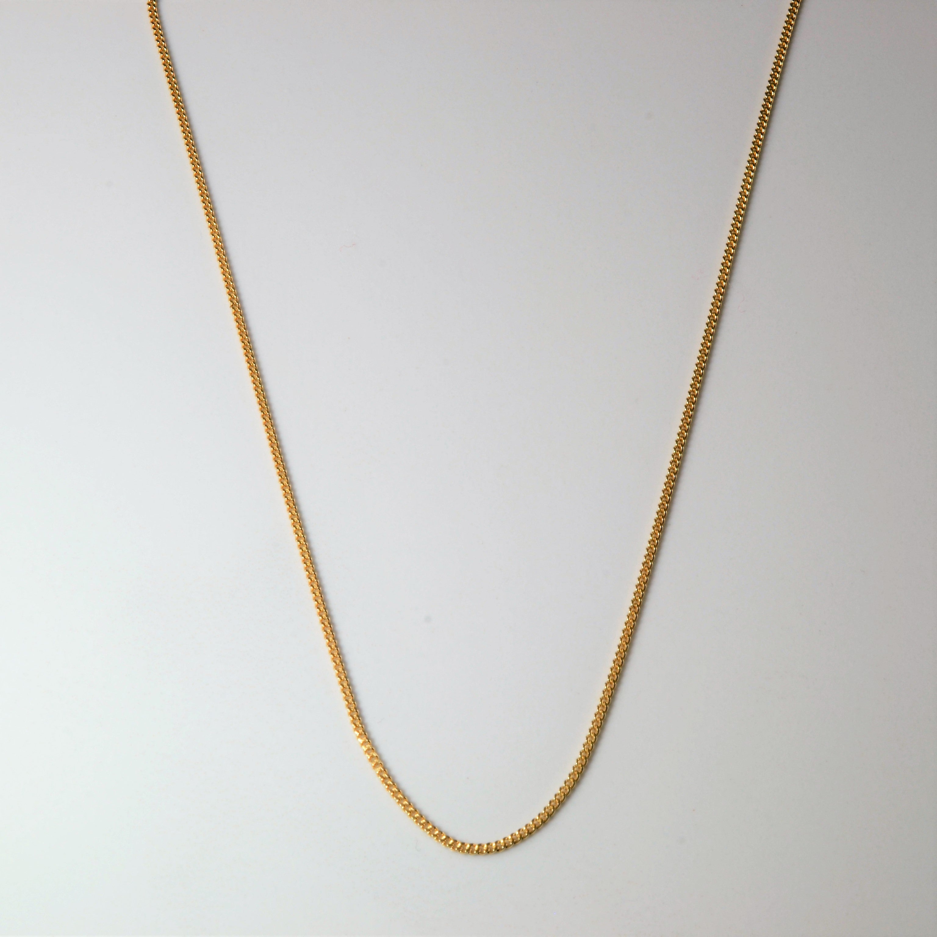 Chaîne gourmette en or jaune 10 carats | 16" |