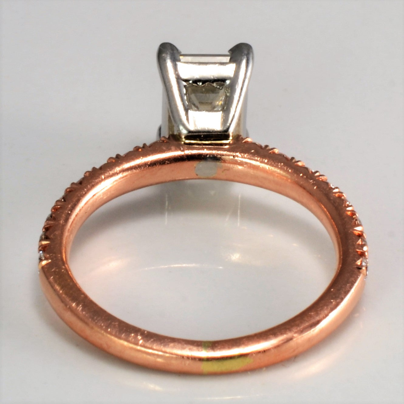 GIA Emerald Cut Diamond Engagement Ring | GIA 1.01ct VVS1 F, 0.24ctw | SZ 3.5 |