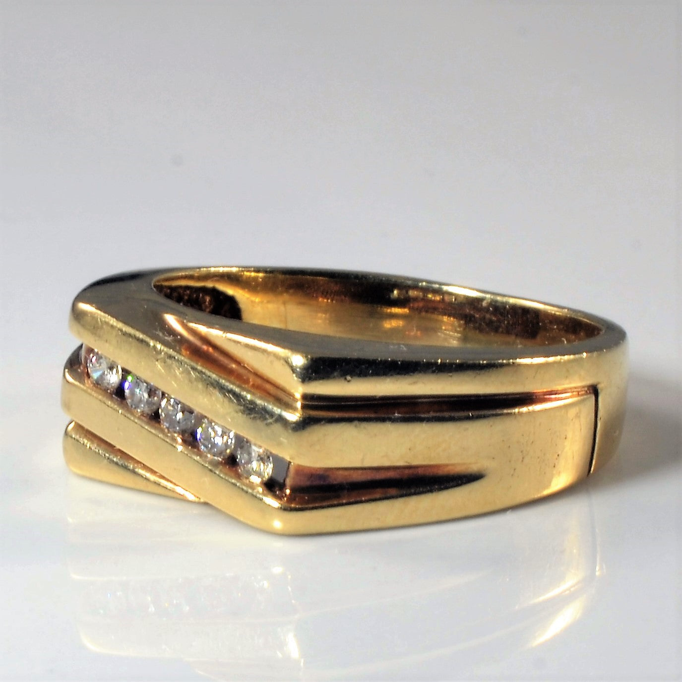 Bypass Channel Set Diamond Band | 0.15ctw | SZ 8.25 |