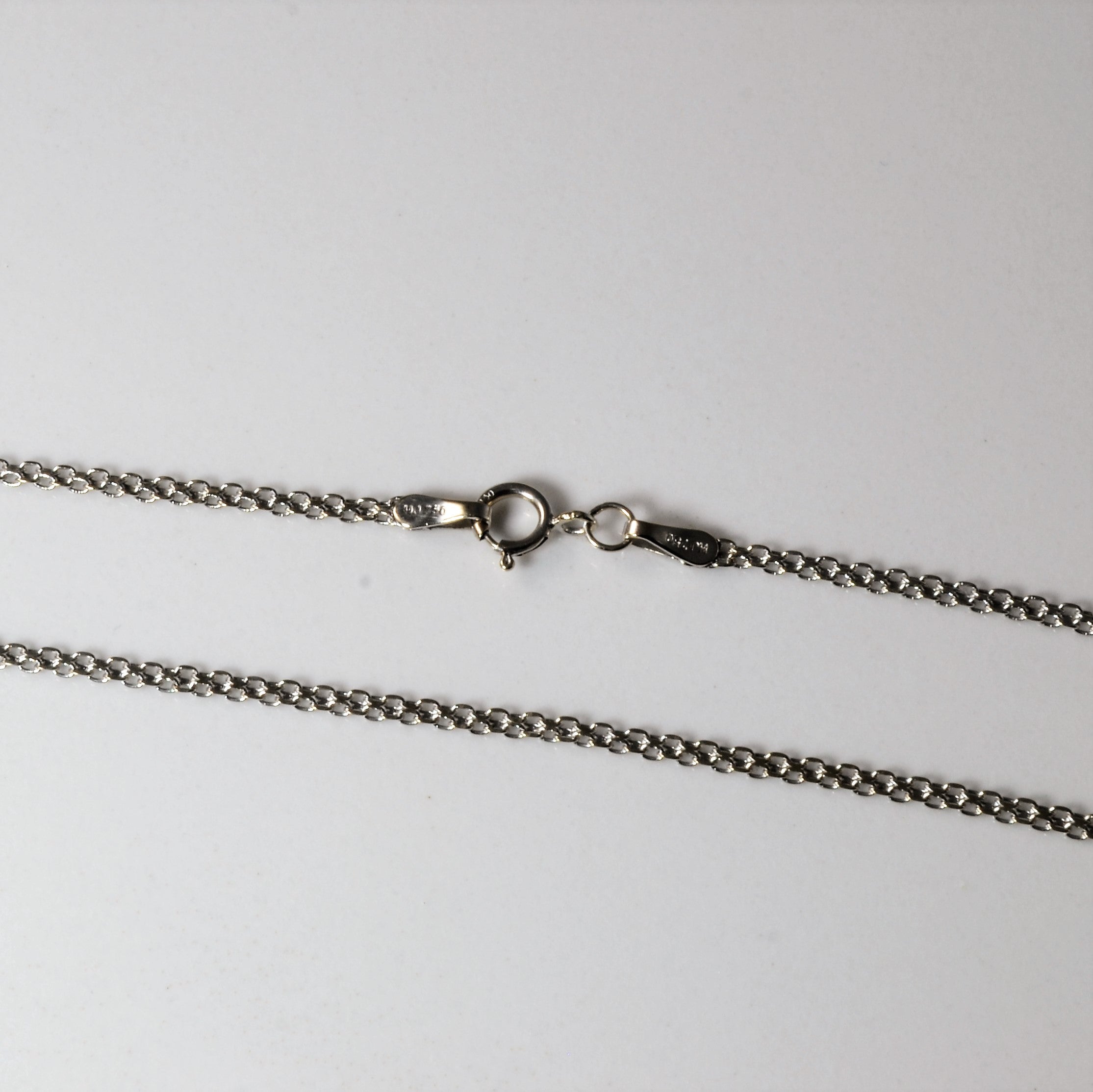 18k White Gold Parallel Cable Chain | 18" |