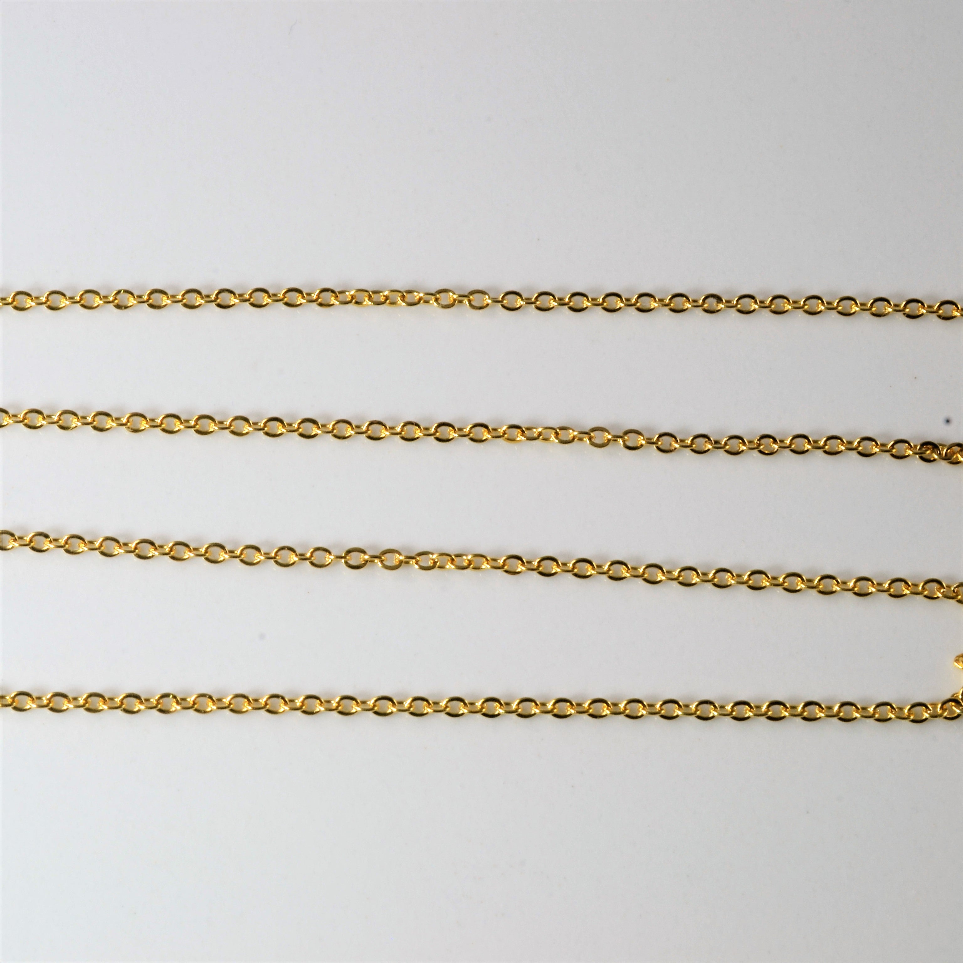 10k Yellow Gold Rolo Link Chain | 16"|