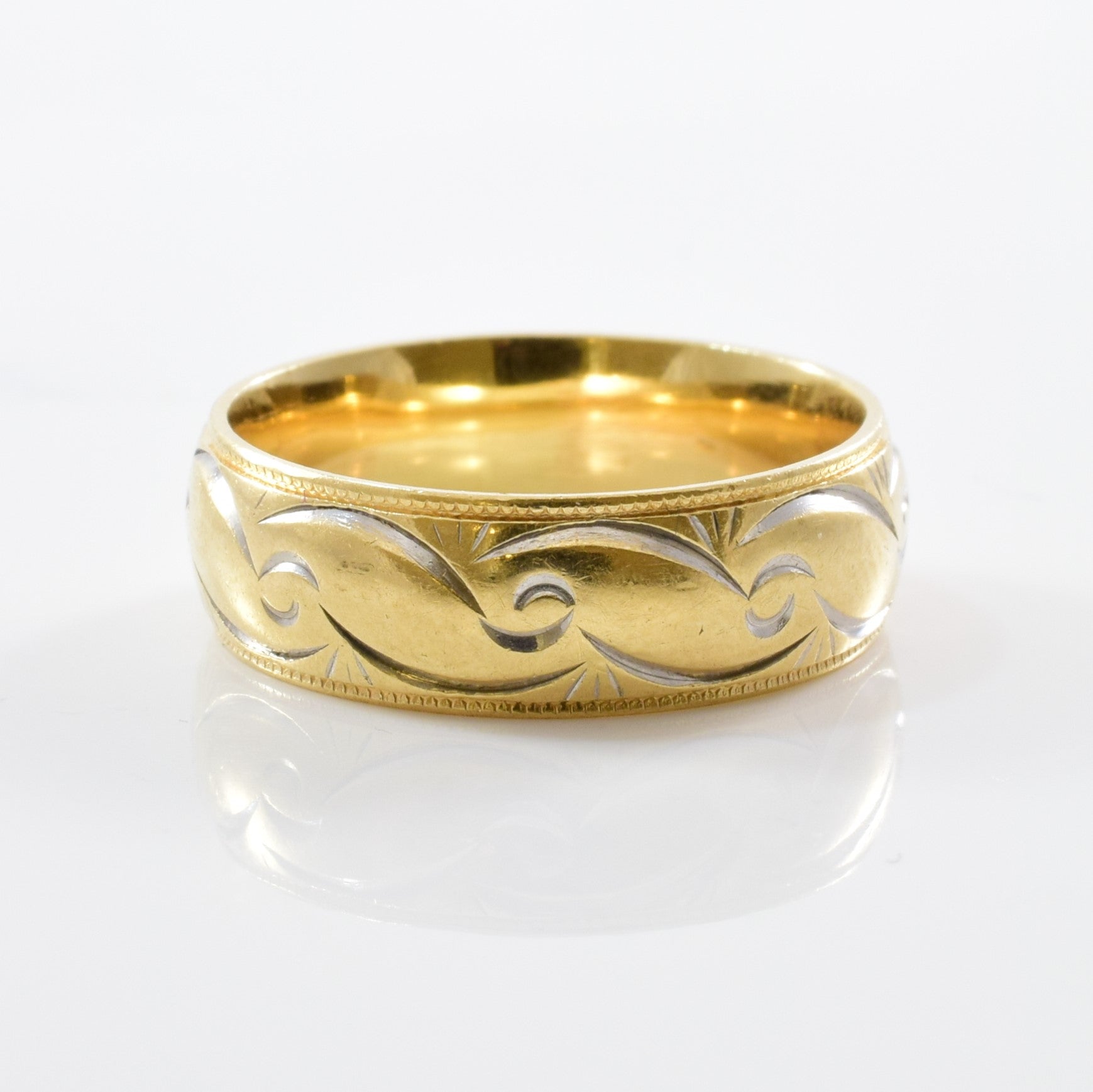 Two Tone Canadian Gold Patterned Band | SZ 4.75 |