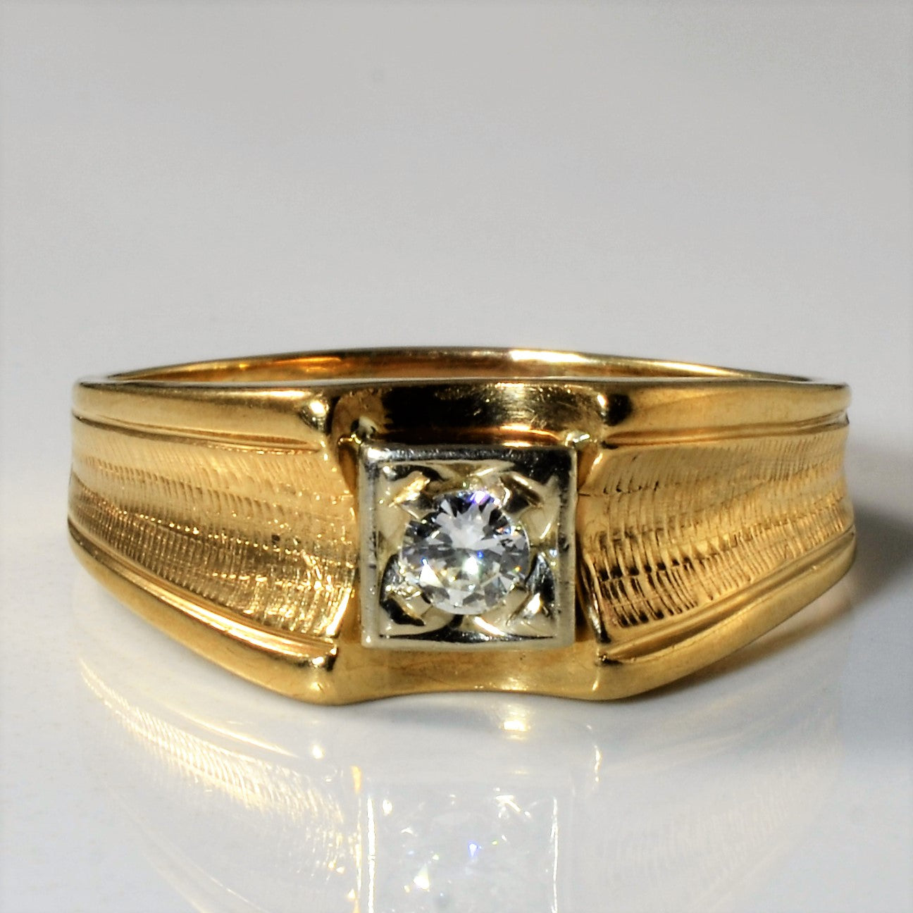 Concave Diamond Ring | 0.18ct | SZ 11.25 |