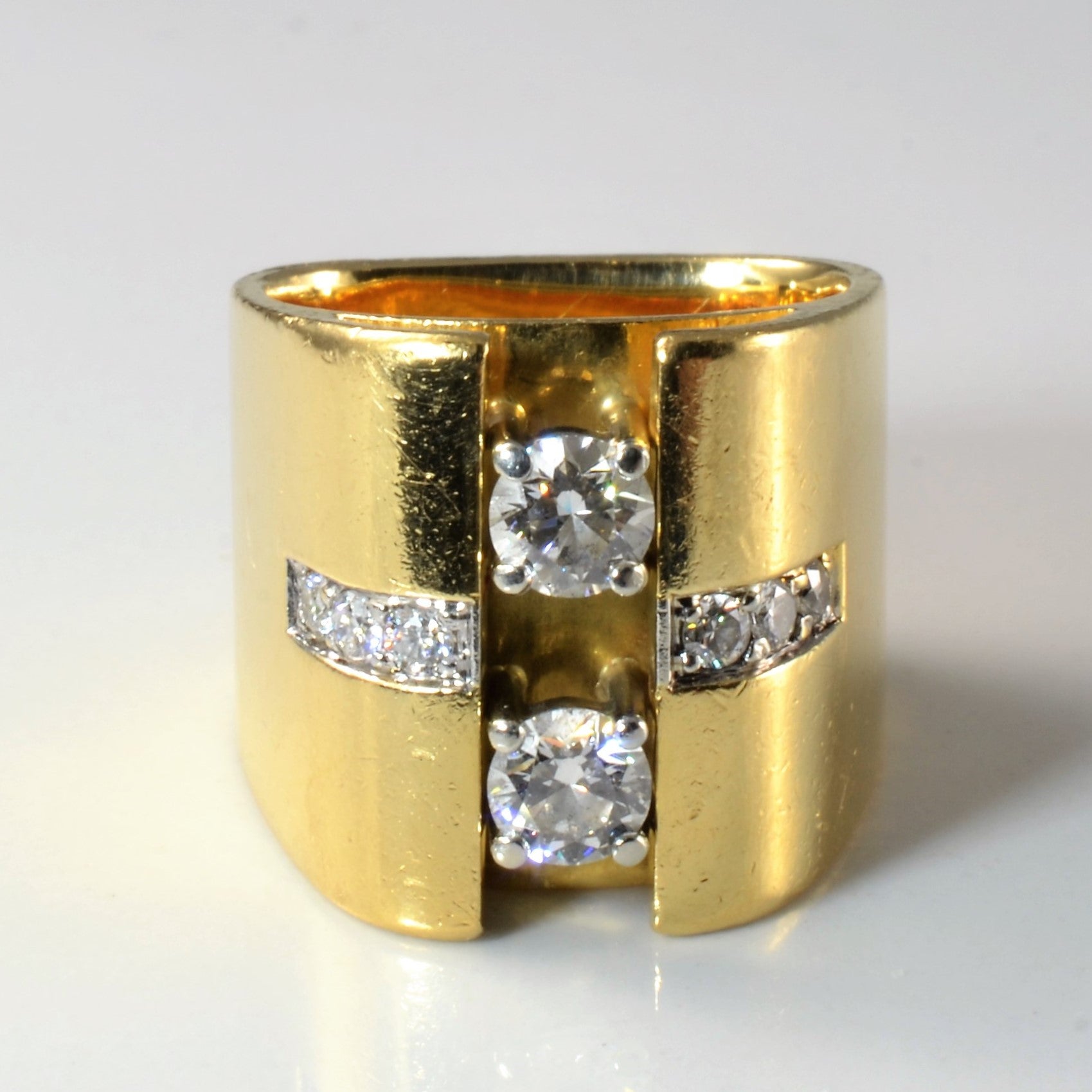 Toi Et Moi Inspired Diamond Cocktail Ring | 1.07ctw | SZ 6.75 |