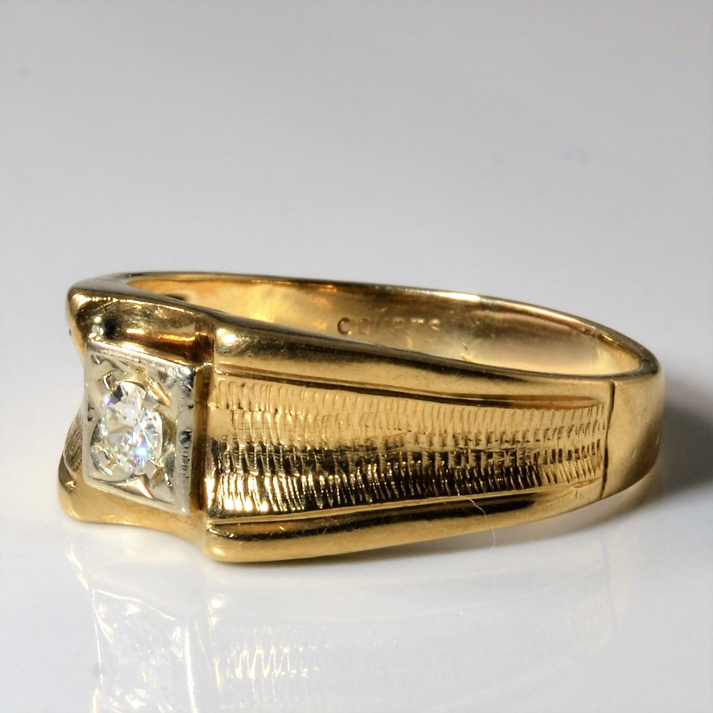 Concave Diamond Ring | 0.18ct | SZ 11.25 |