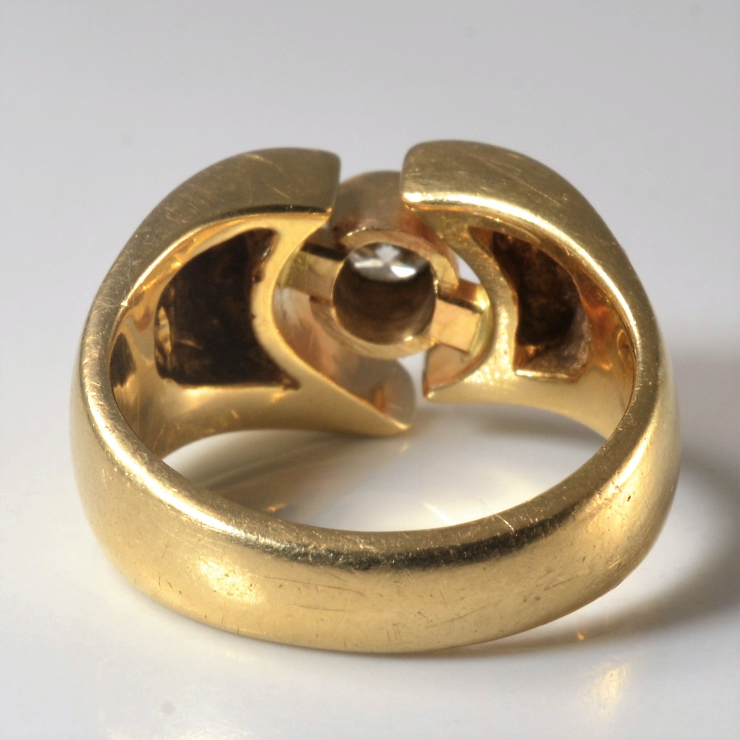 Offset Diamond Bezel Ring | 0.45ctw | SZ 5.5 |