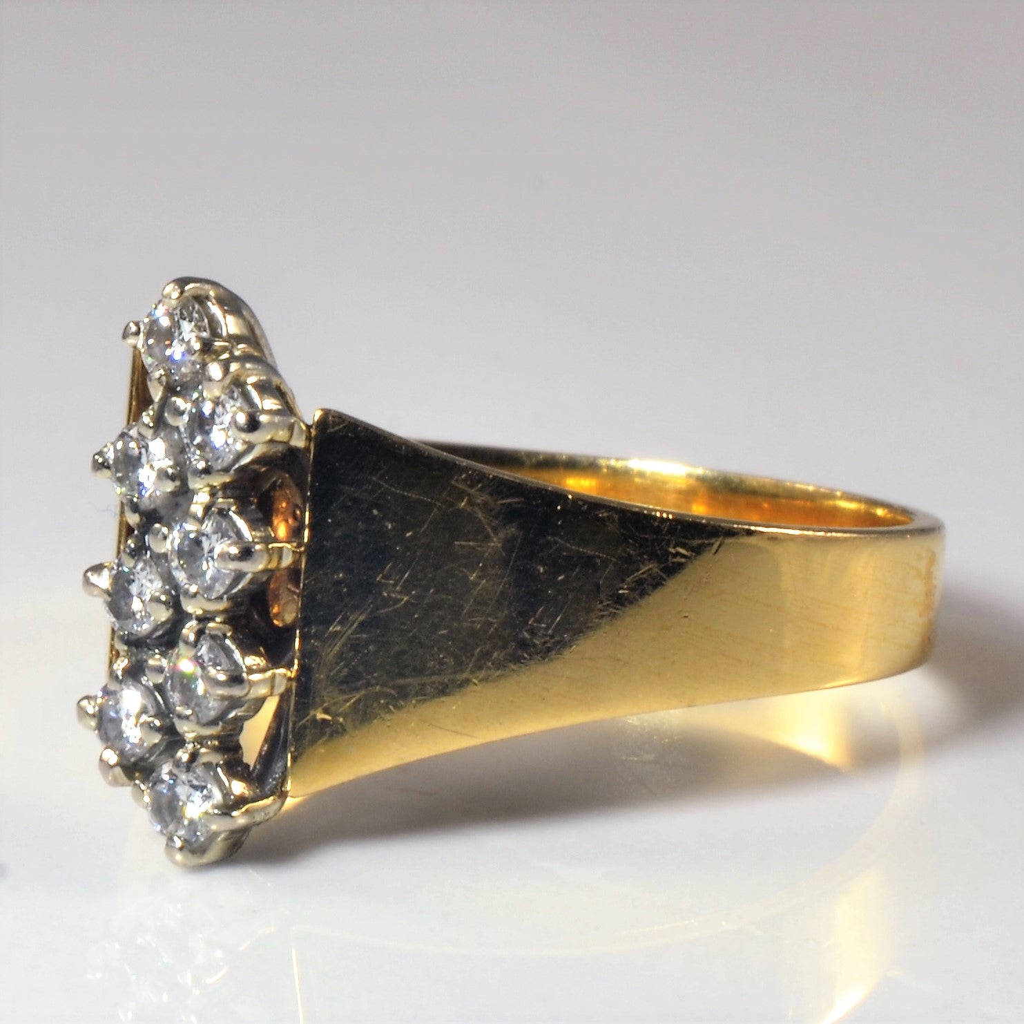 Vertical Diamond Cluster Ring | 0.28ctw | SZ 9.25 |