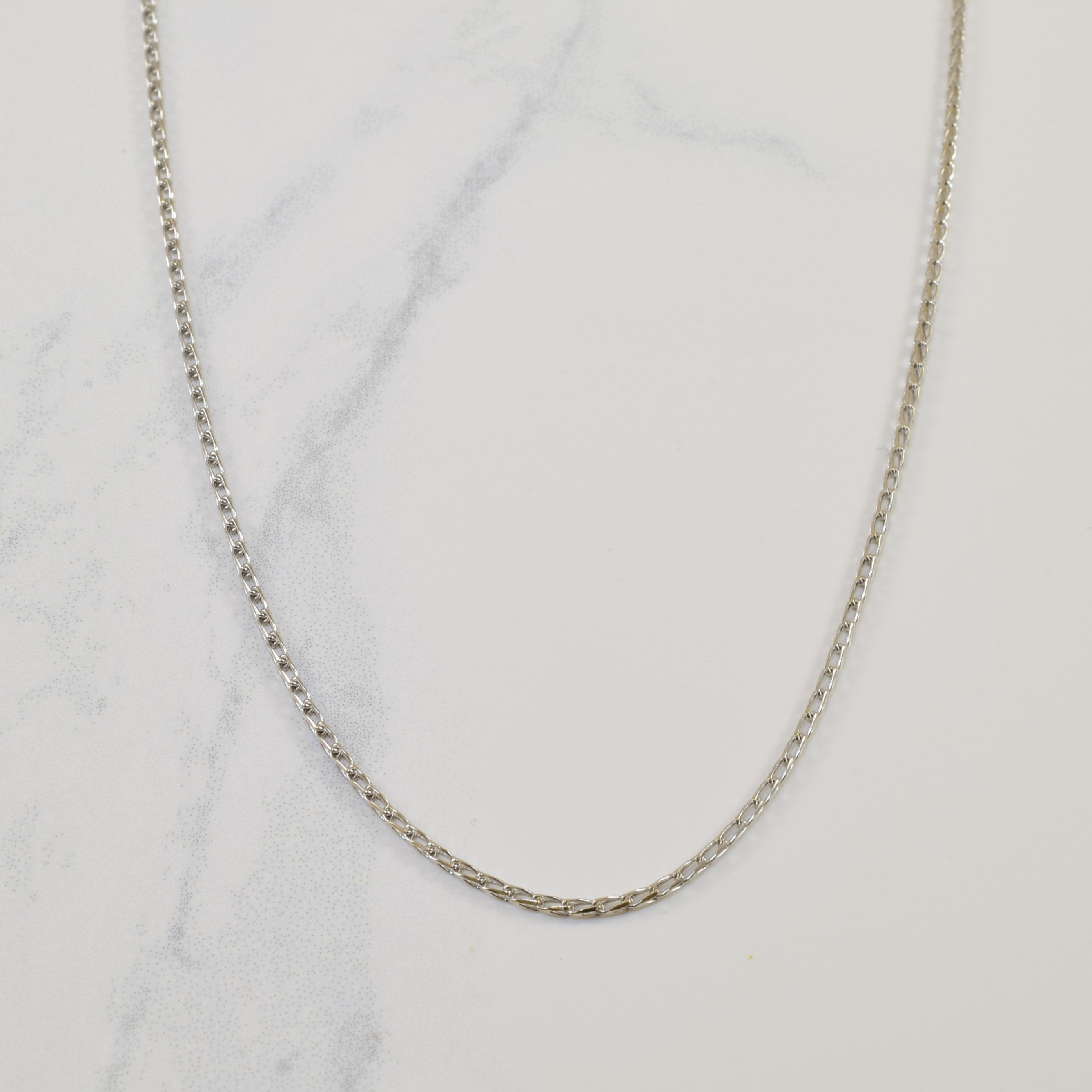 18k White Gold Wheat Chain | 18" |