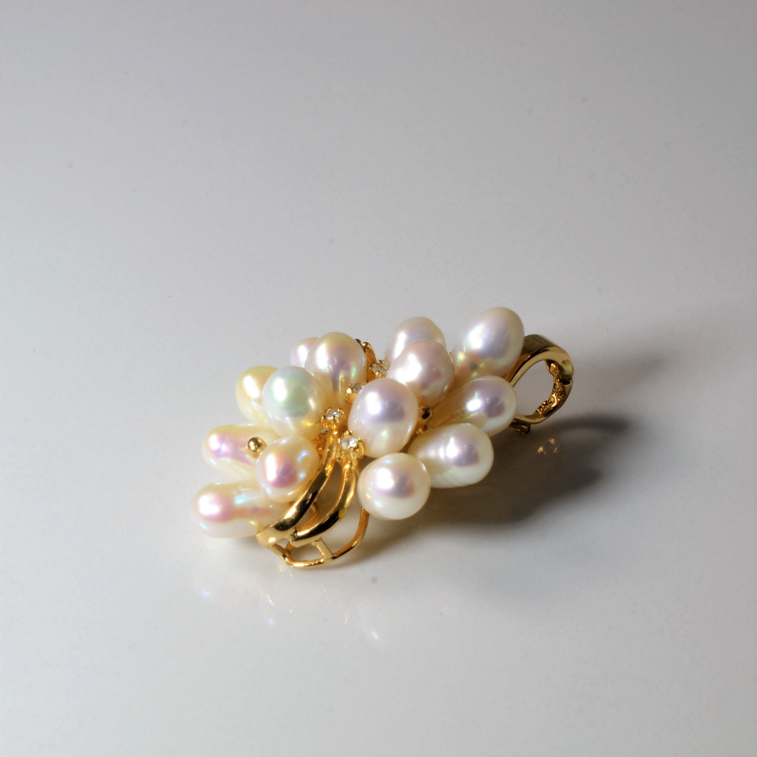 Pearl Cluster Pendant | 0.05ctw |