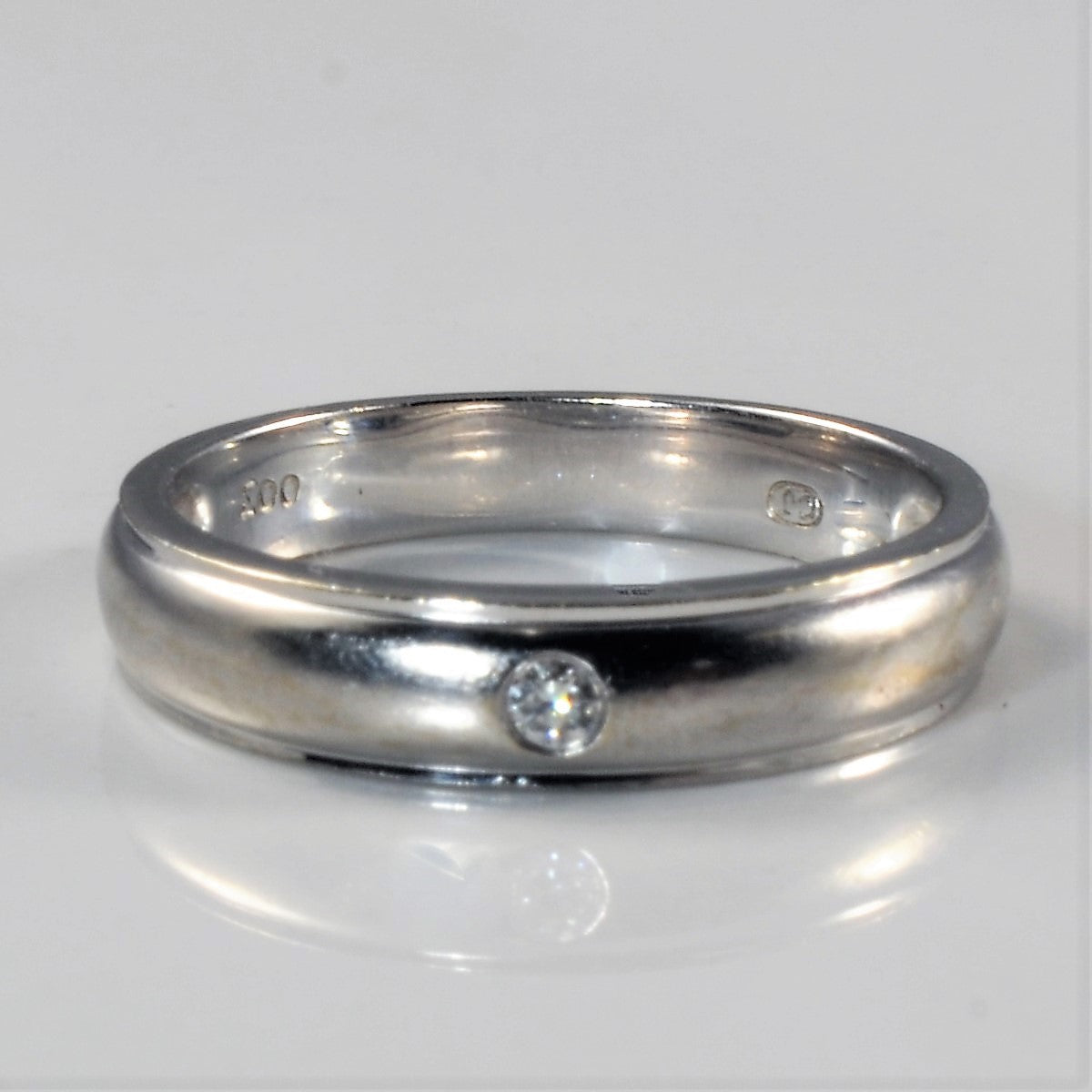 Gypsy Set Solitaire Diamond Band | 0.04ct | SZ 7 |
