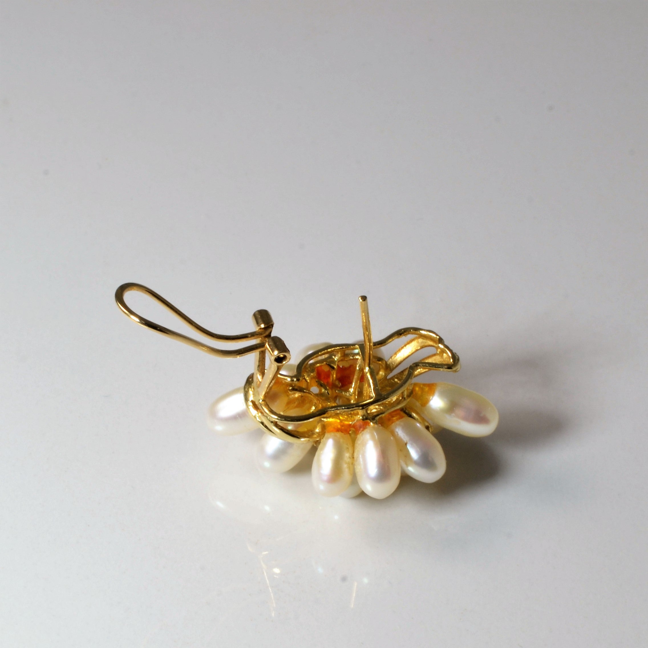 Pearl Cluster Earrings | 0.14ctw |