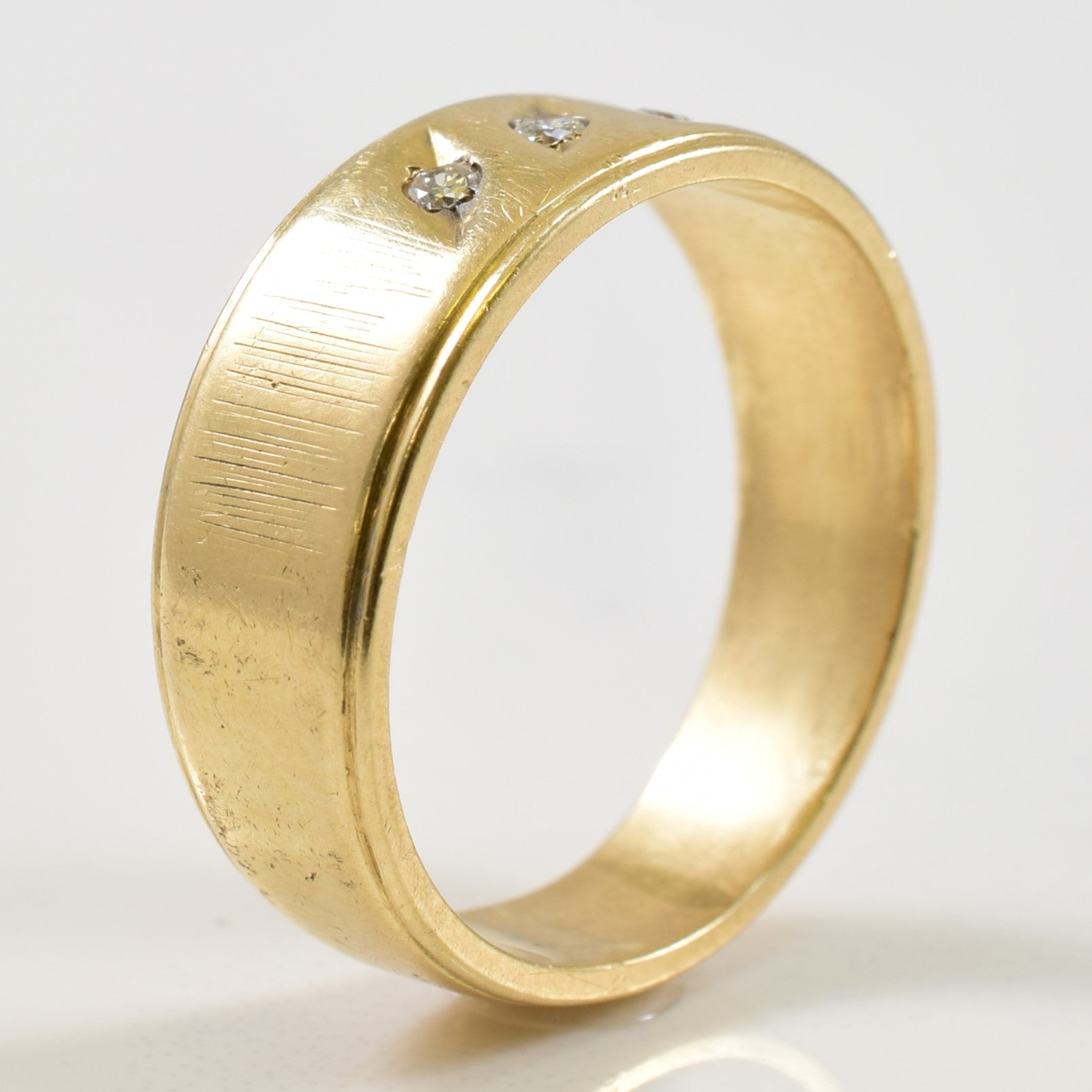 Three Stone Diamond Band | 0.06ctw | SZ 7.25 |