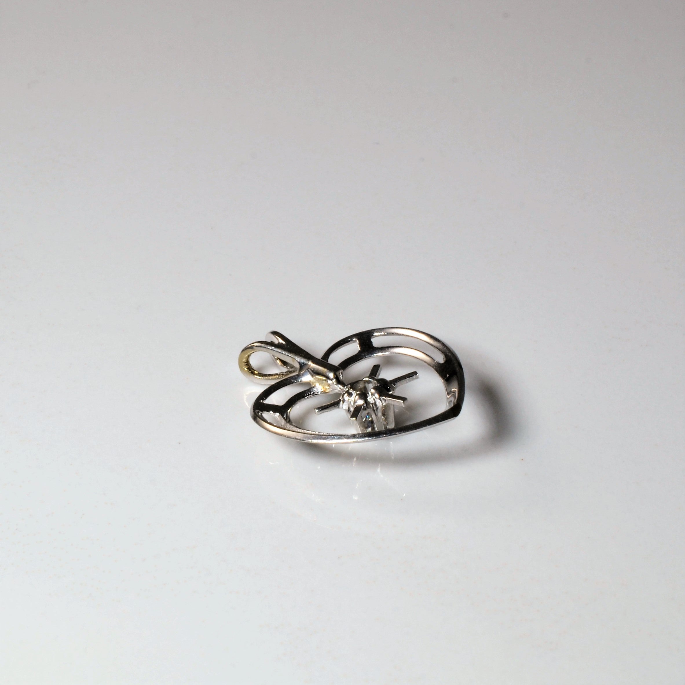Belcher Set Diamond Heart Pendant | 0.05ct |