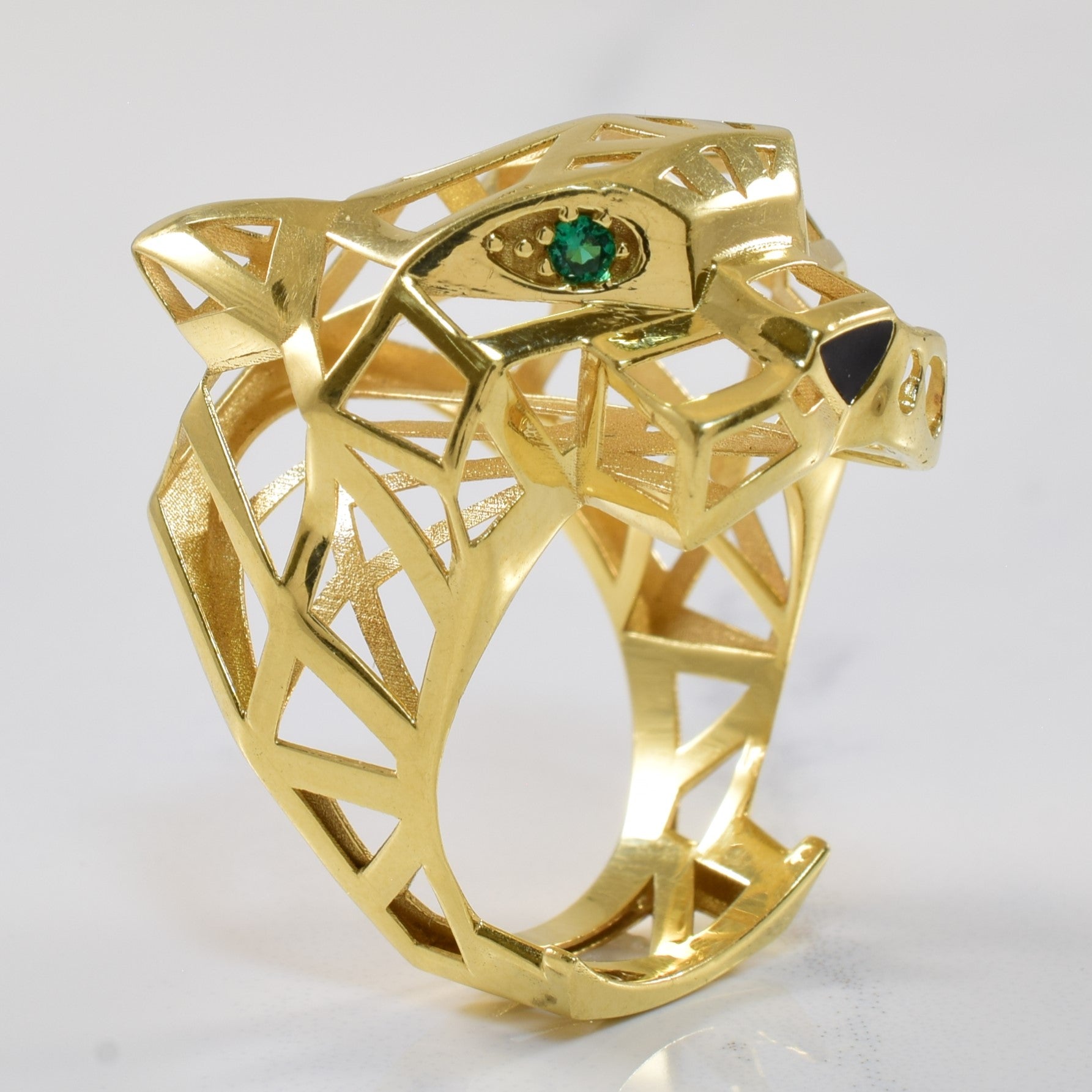 Cartier Inspired Panthere Ring | 0.06ctw | SZ 6.25 |
