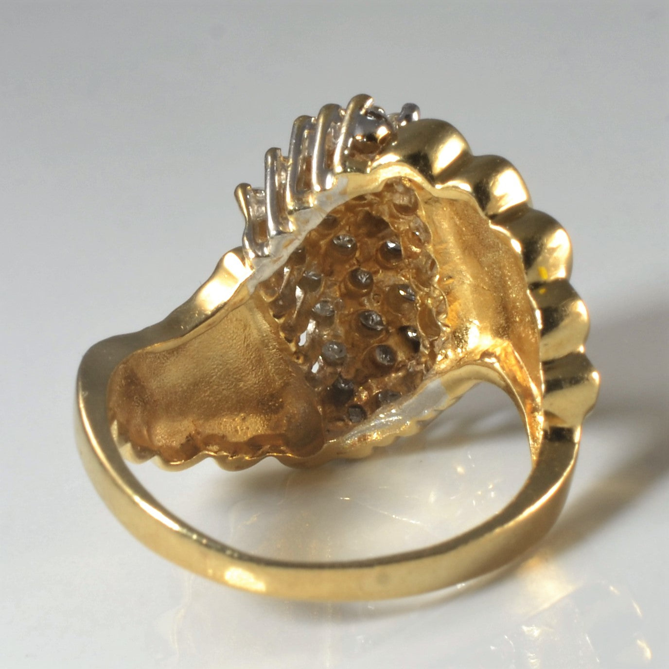 Cluster Diamond Bypass Ring | 0.80ctw | SZ 6.5 |