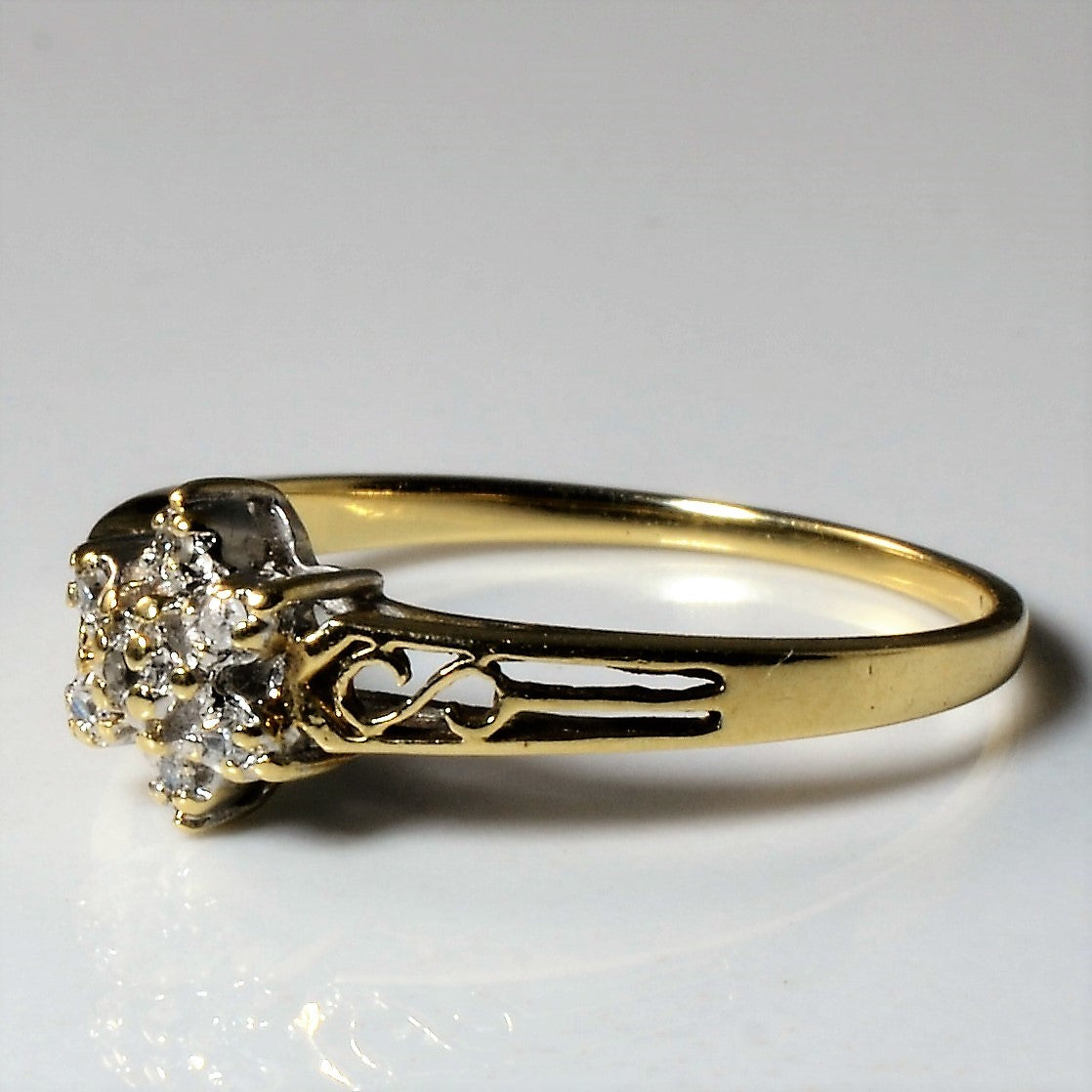 Petite Infinity Diamond Cluster Ring | 0.04ctw | SZ 6 |