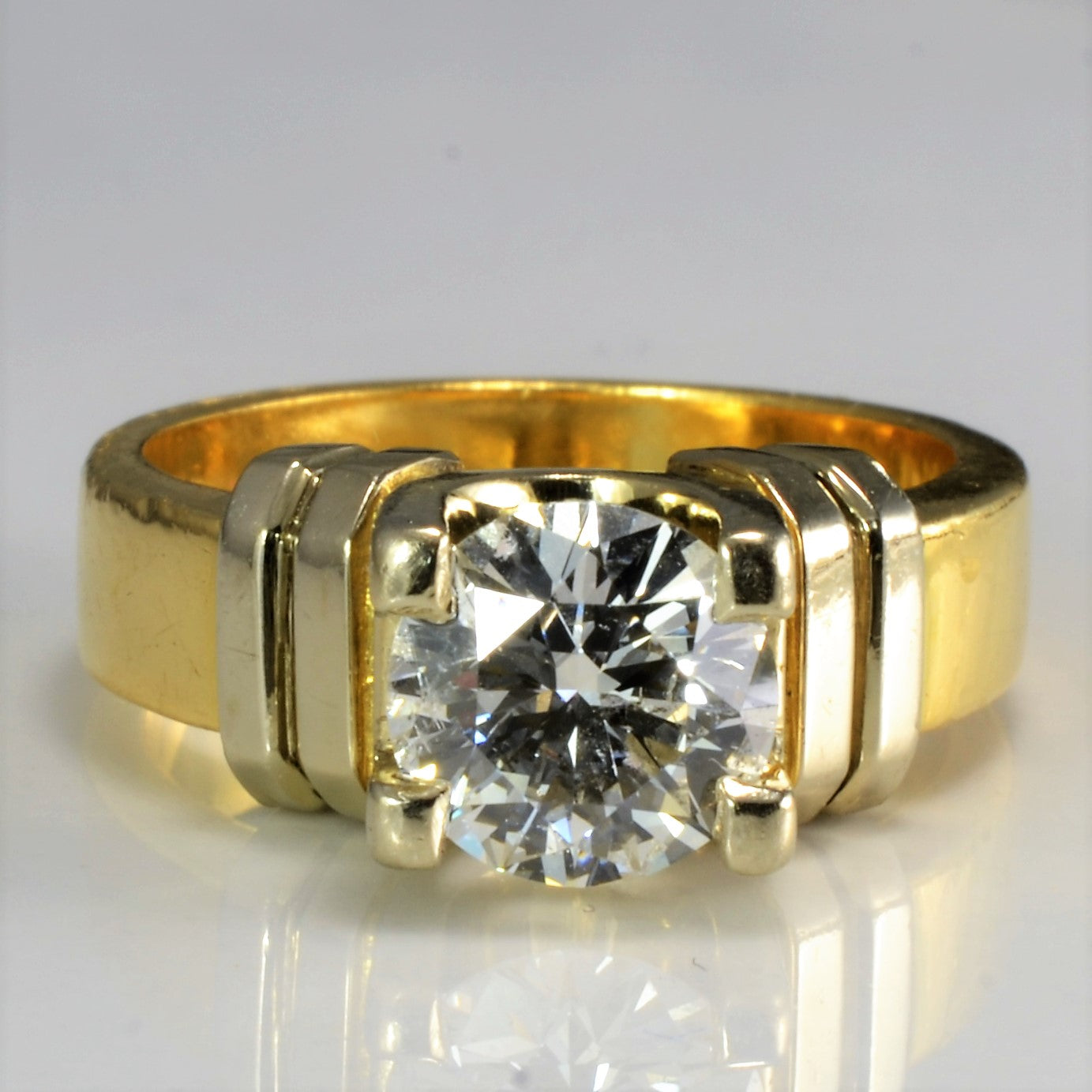 High Set Prong Diamond Engagement Ring | 1.12 ct | I1, K/L | SZ 4.75 |