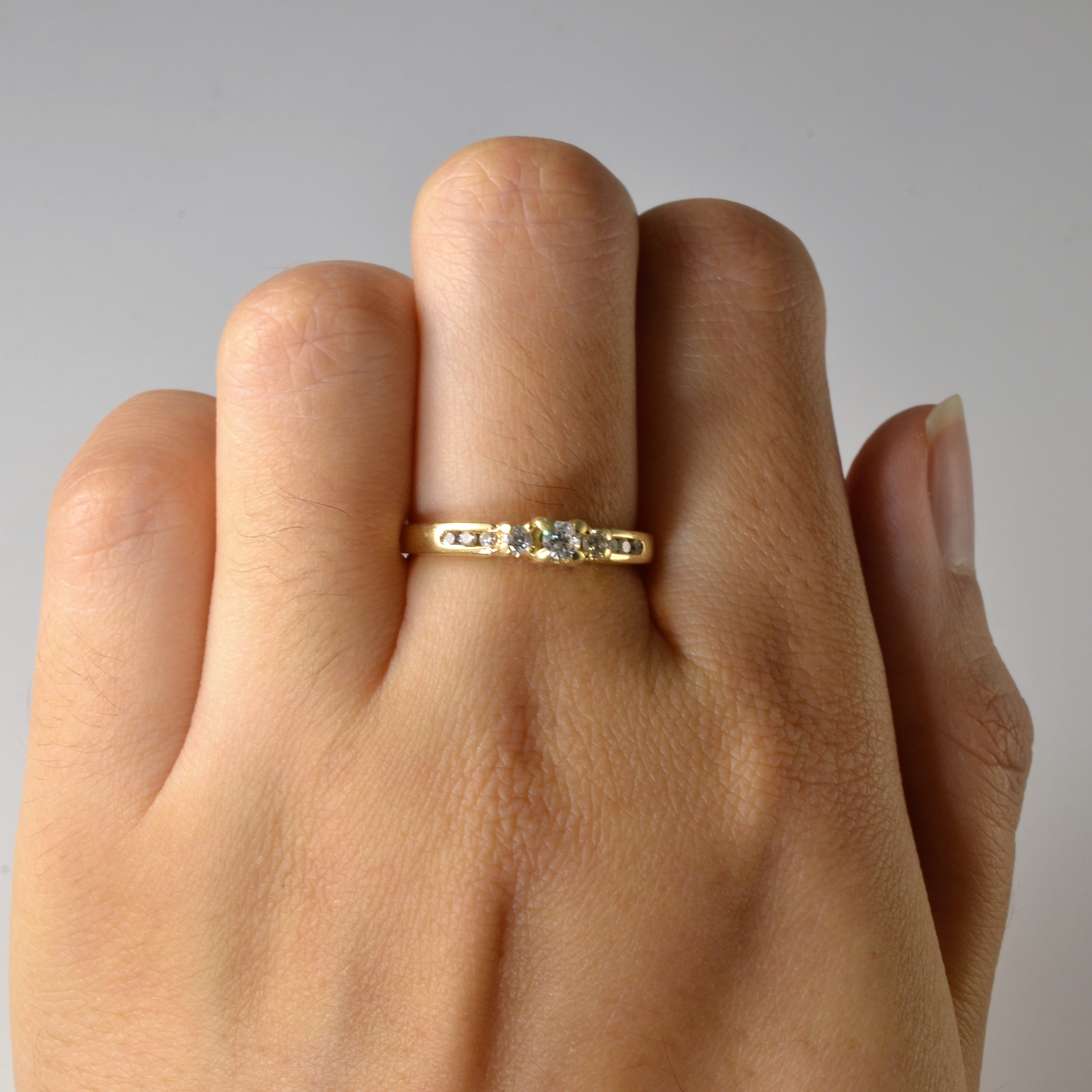 Three Stone Diamond Ring | 0.21ctw | SZ 6.75 |