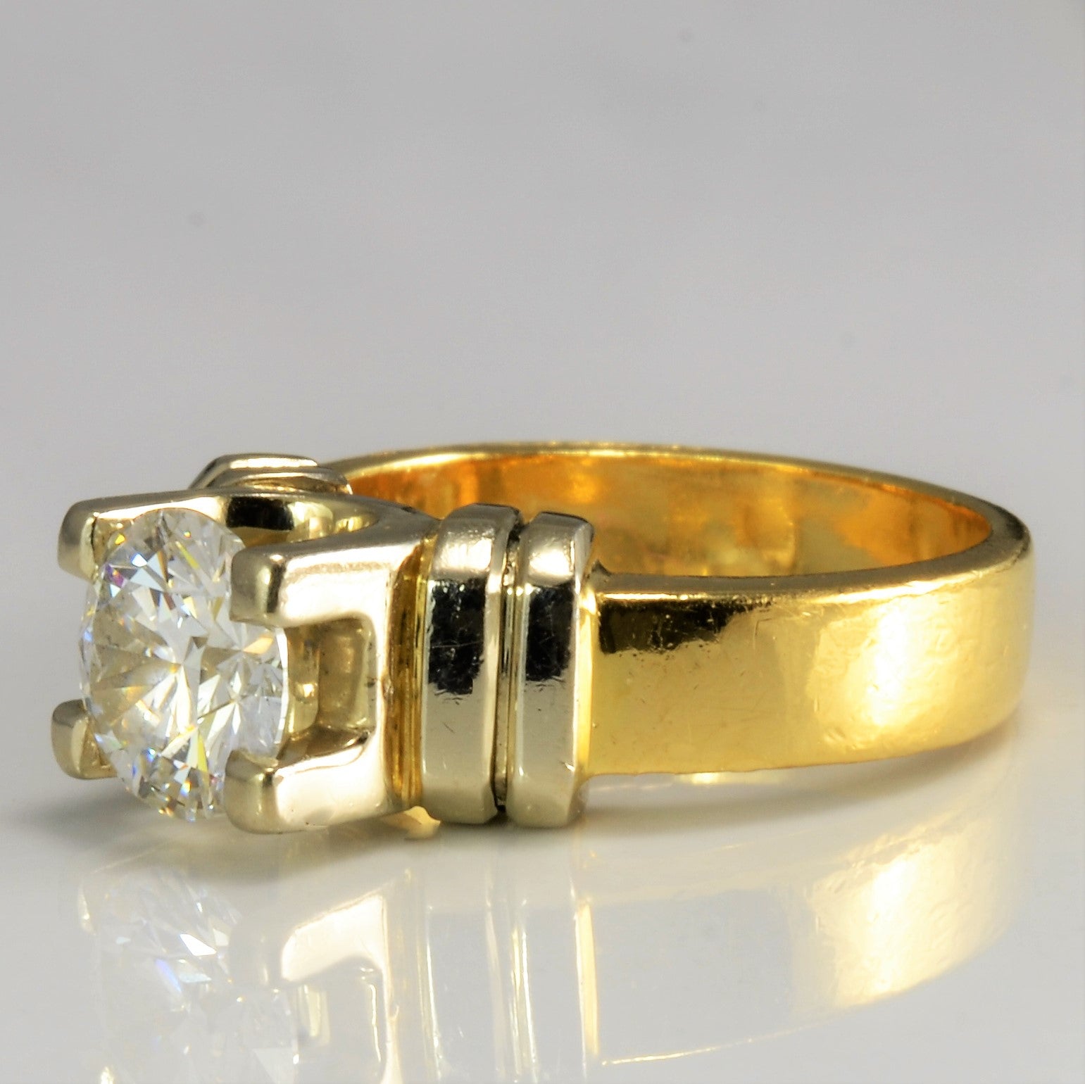 High Set Prong Diamond Engagement Ring | 1.12 ct | I1, K/L | SZ 4.75 |
