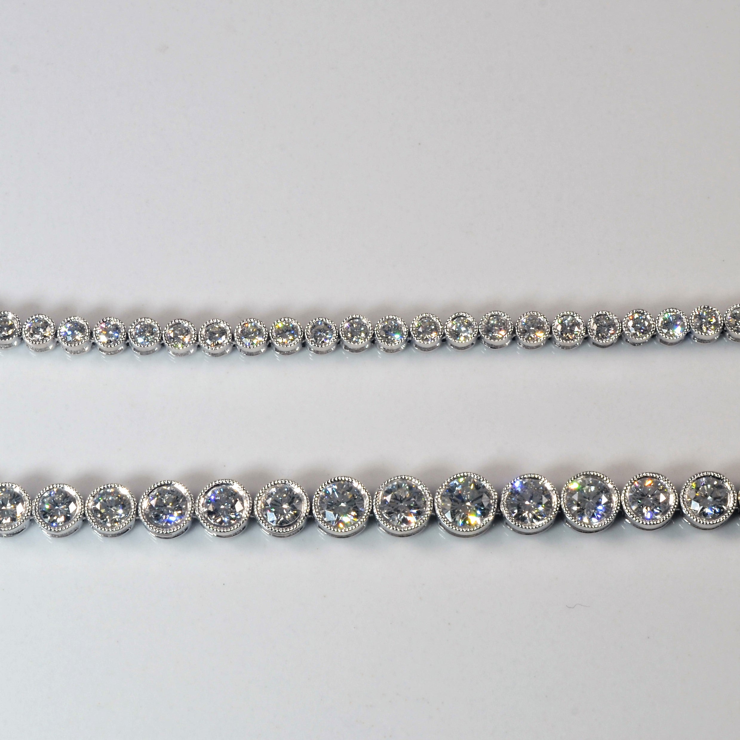 Bezel Set Graduated Diamond Necklace | 5.89ctw | 16" |
