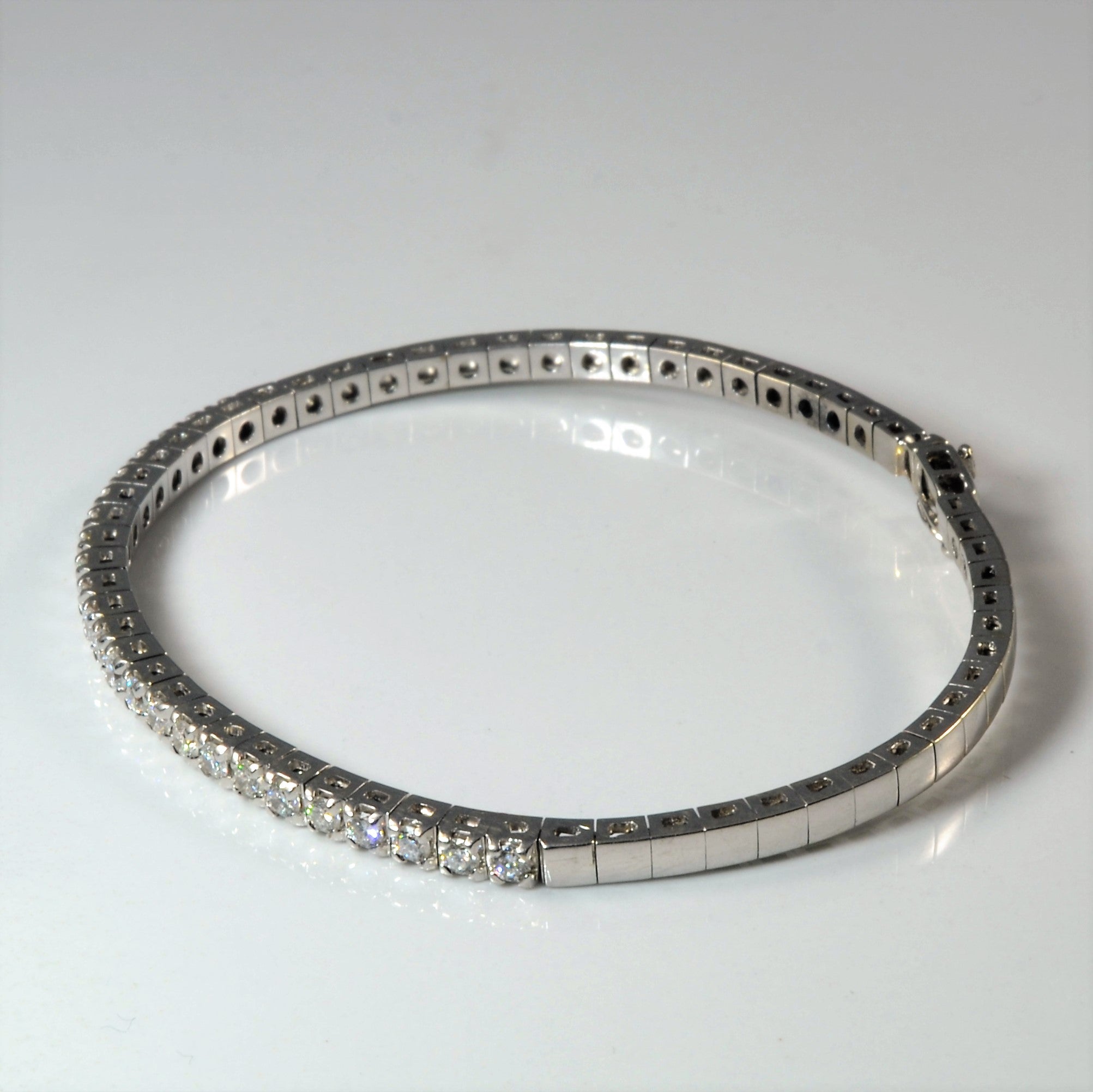 Pave Diamond Box Chain Bracelet | 0.72ctw | 7" |