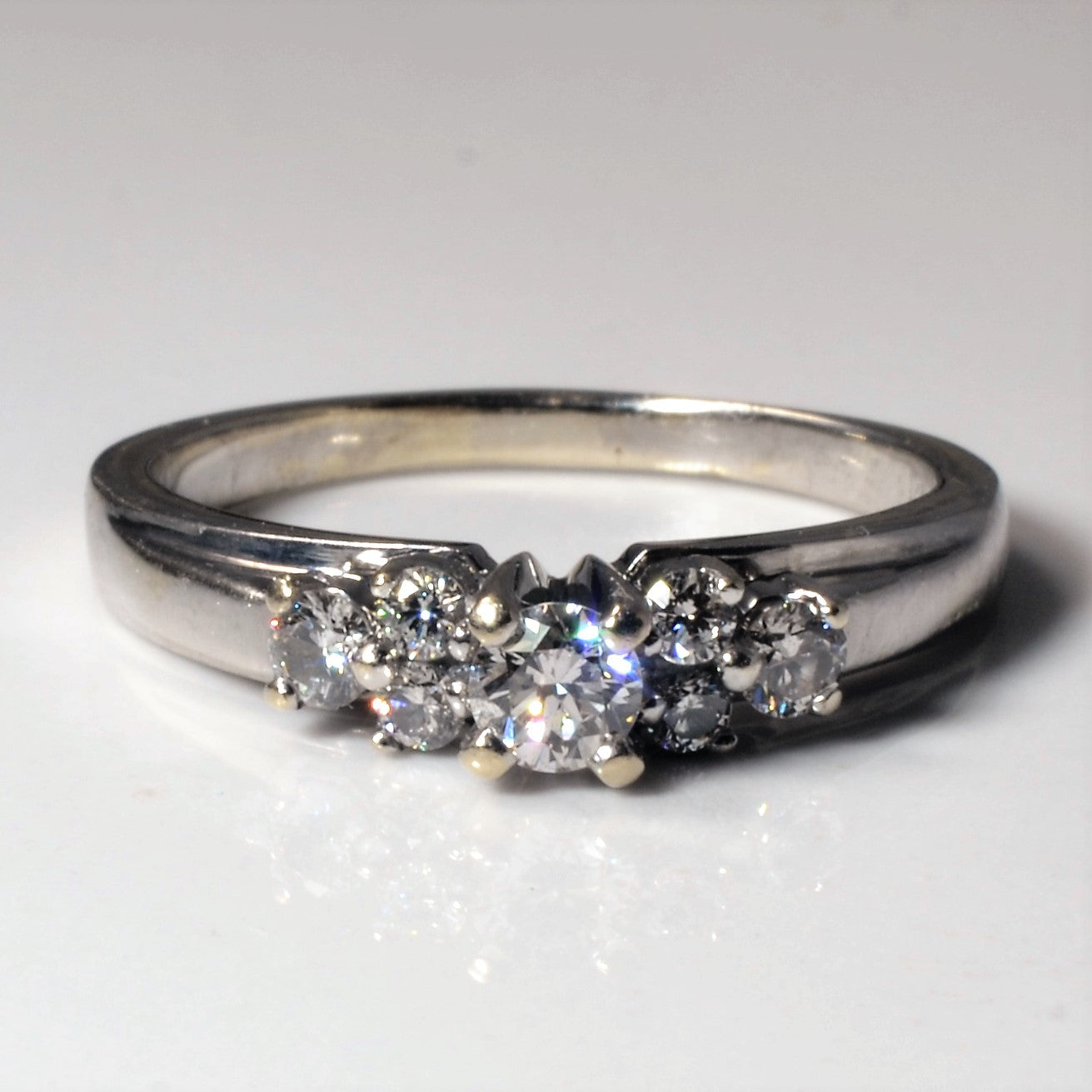 Diamond Trilogy Detailed Engagement Ring | 0.43ctw | SZ 8.5 |