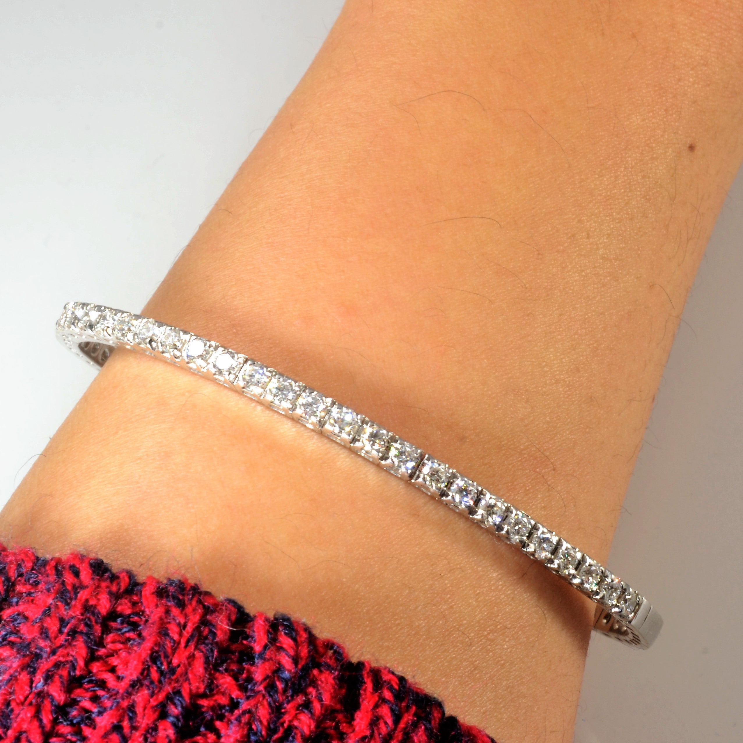 Pave Diamond Box Chain Bracelet | 0.72ctw | 7" |
