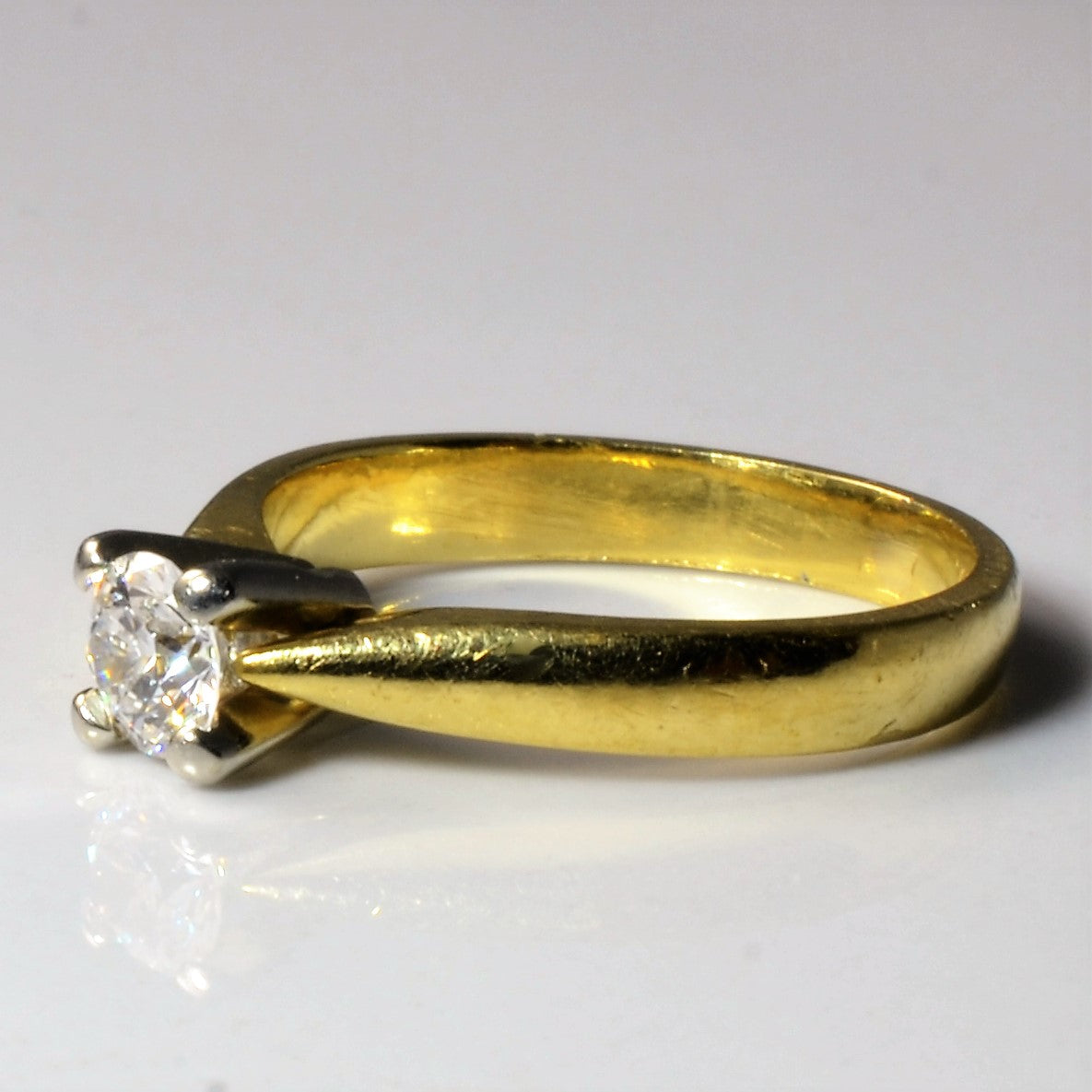 Solitaire Canadian Diamond Engagement Ring | 0.33ct | SZ 4.75 |