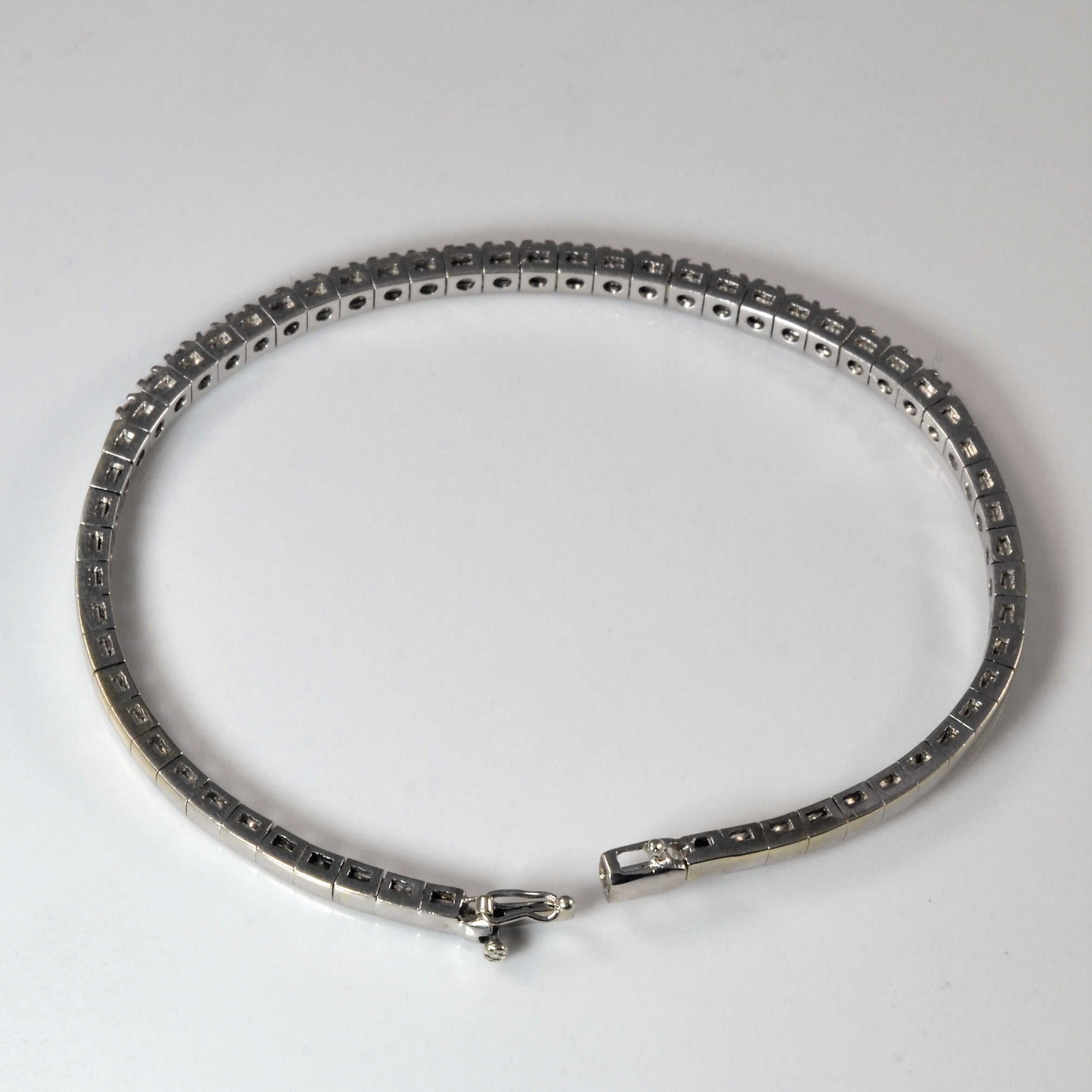 Pave Diamond Box Chain Bracelet | 0.72ctw | 7" |