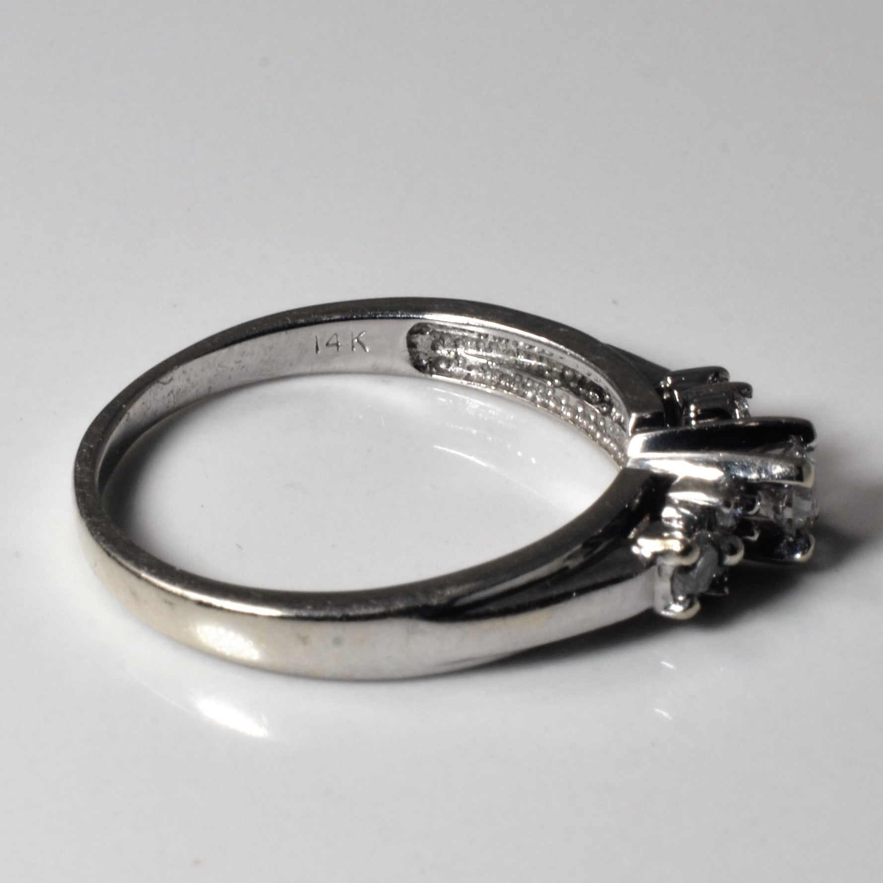 Diamond Trilogy Detailed Engagement Ring | 0.43ctw | SZ 8.5 |