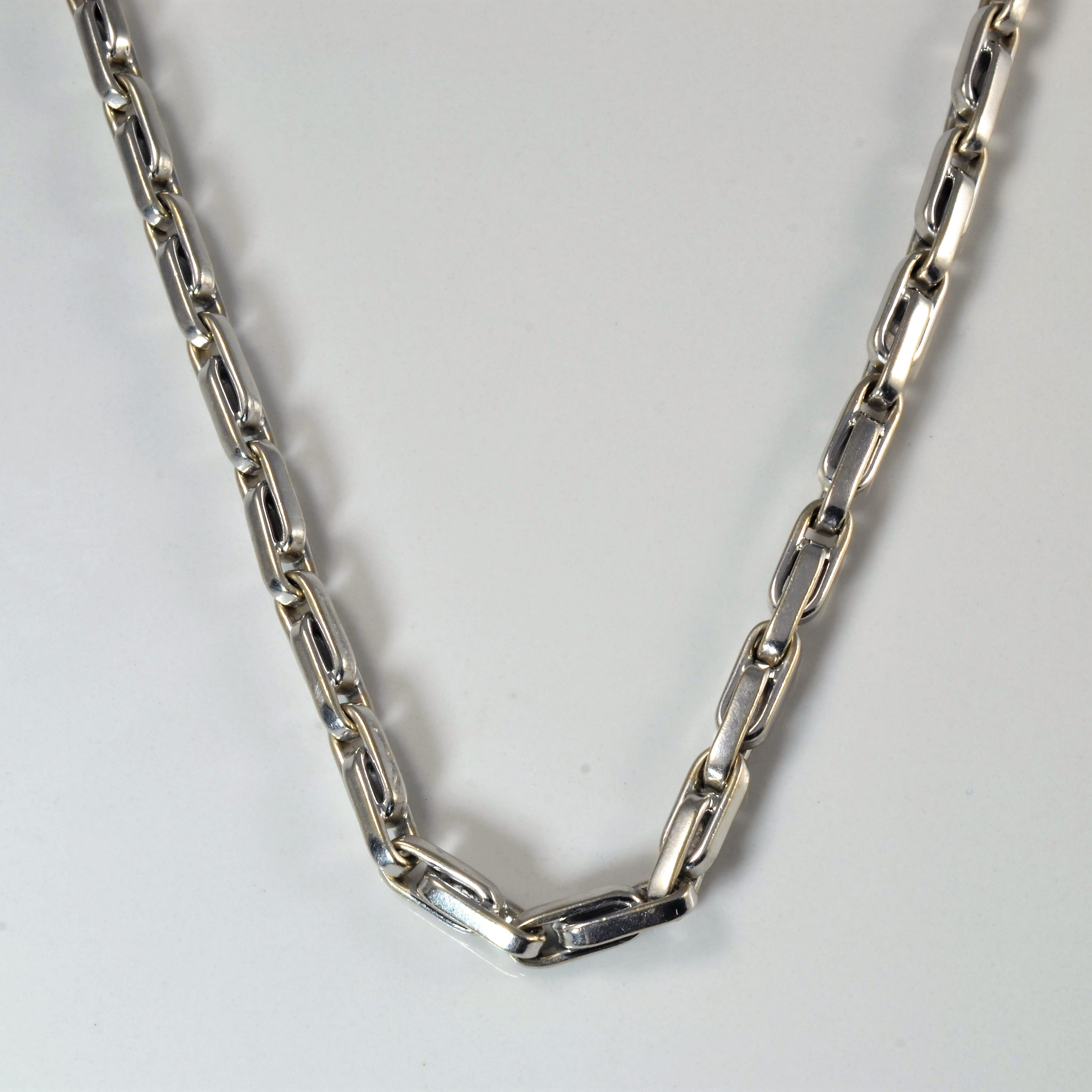 14k White Gold Heavy Rolo Chain | 24.5" |