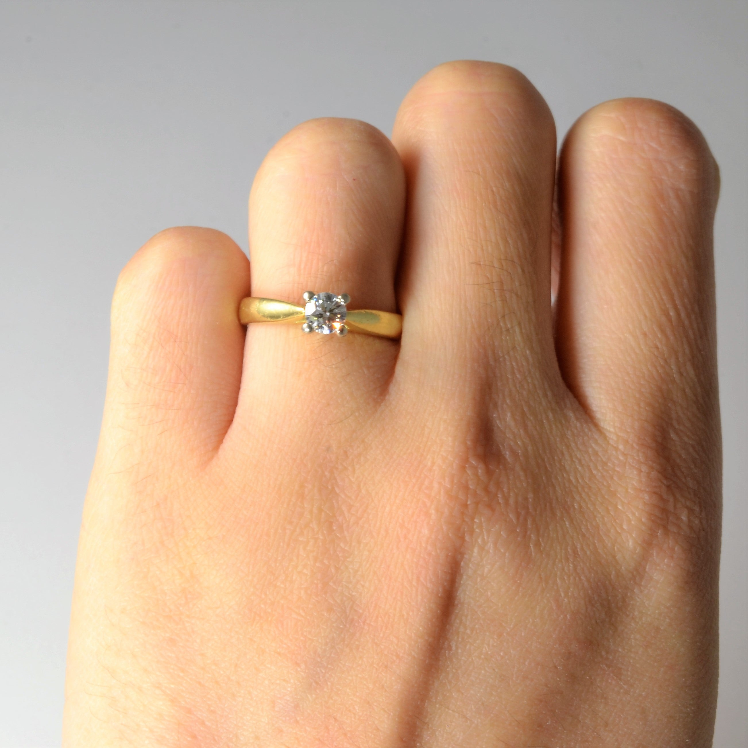 Solitaire Canadian Diamond Engagement Ring | 0.33ct | SZ 4.75 |