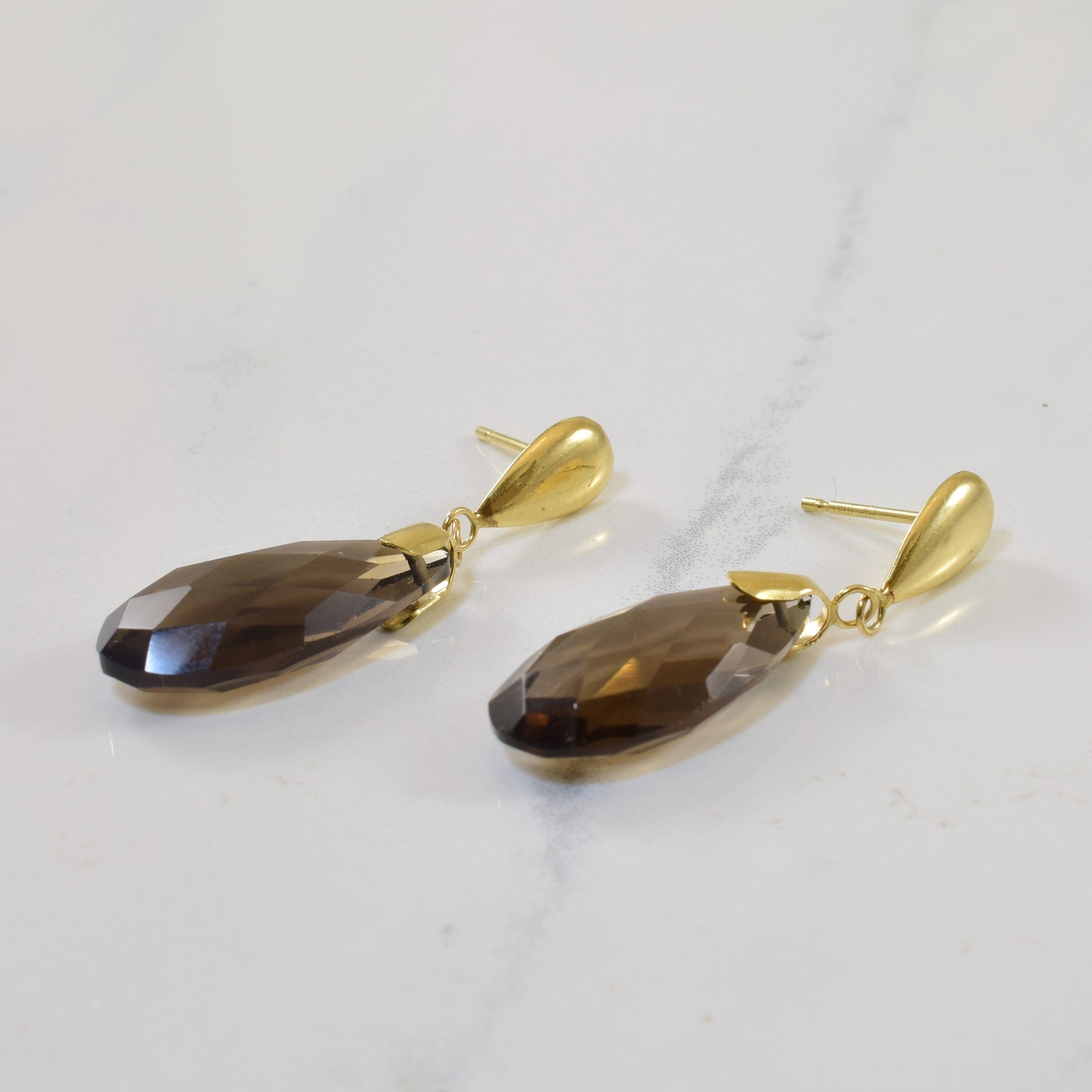 Smoky Quartz Drop Dangle Earrings | 13.0ctw |