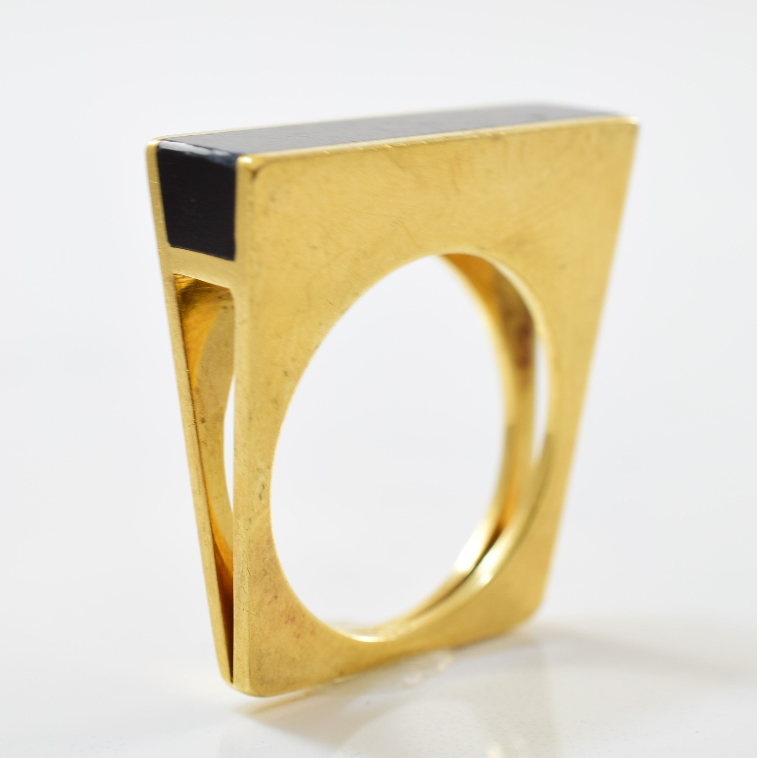 Black Onyx Bar Ring | 10.00ct | SZ 6.5 |