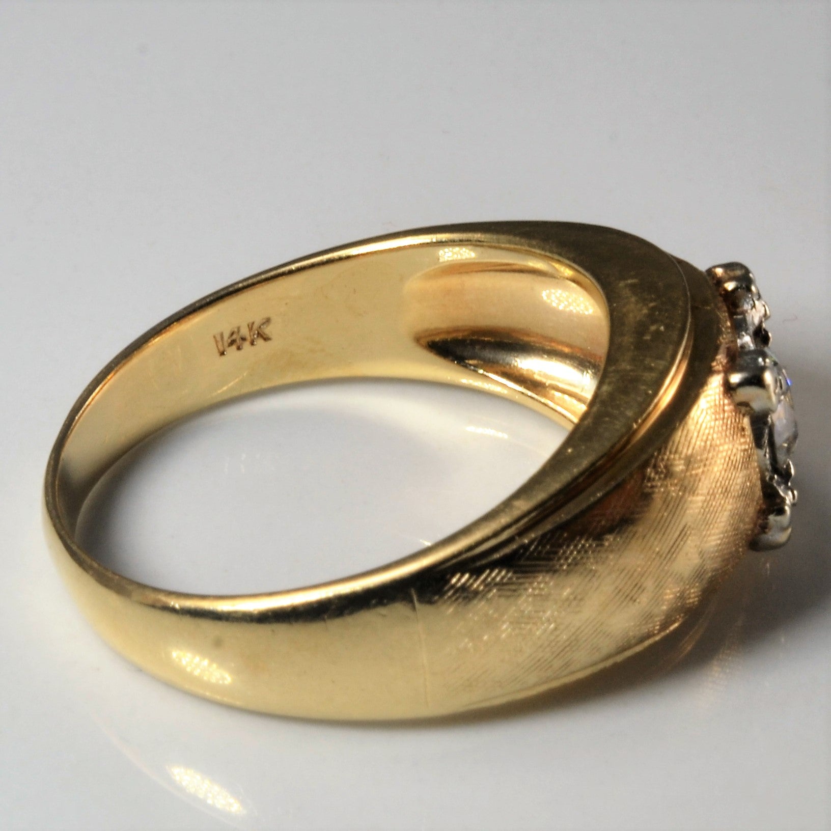 Cross Hatched Old European Diamond Ring | 0.48ct | SZ 11 |