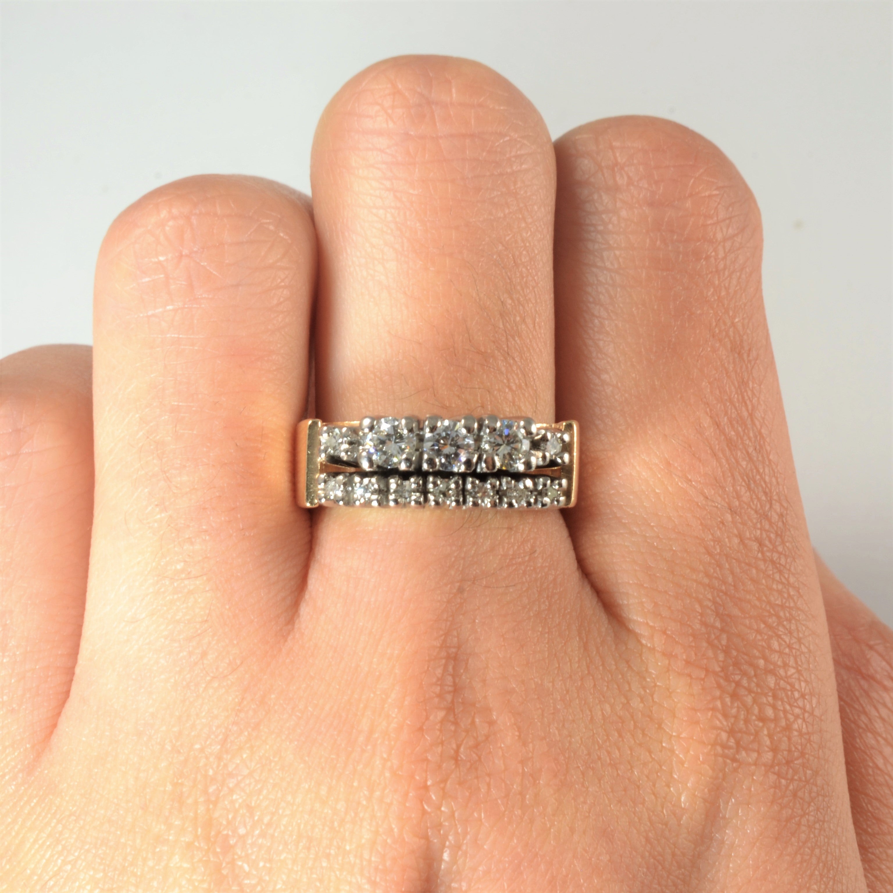 Double Row Diamond Ring | 0.57ctw | SZ 7 |