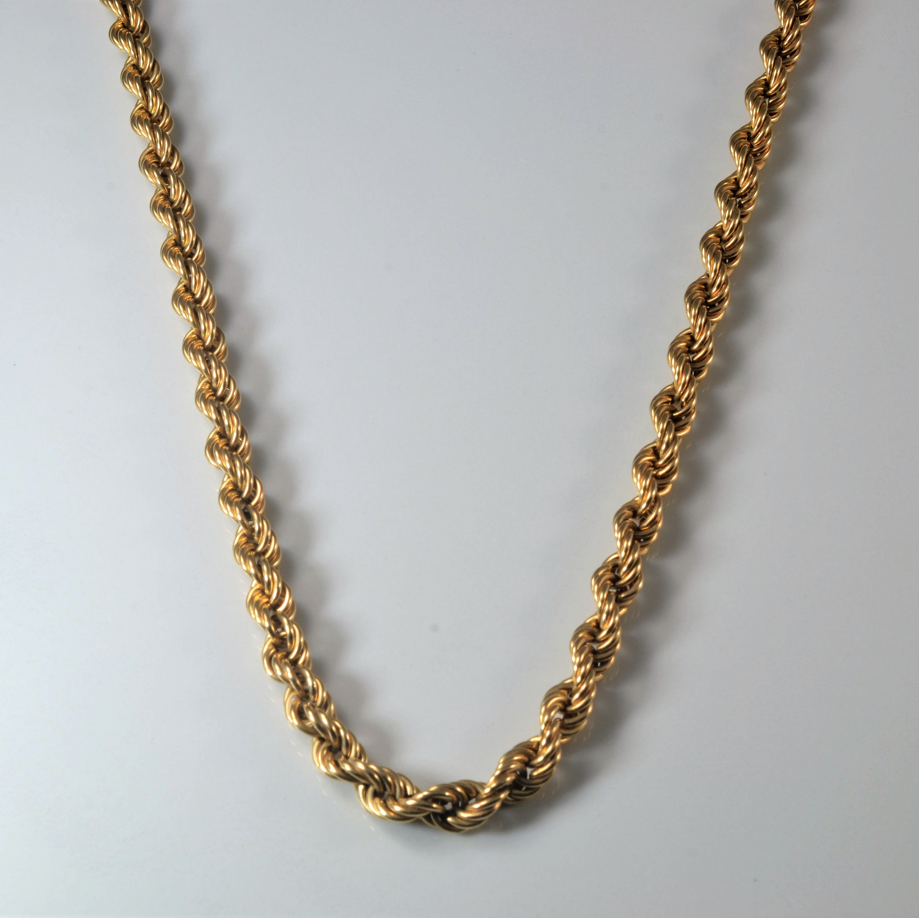 Chaîne corde en or jaune 10 carats | 61 cm |