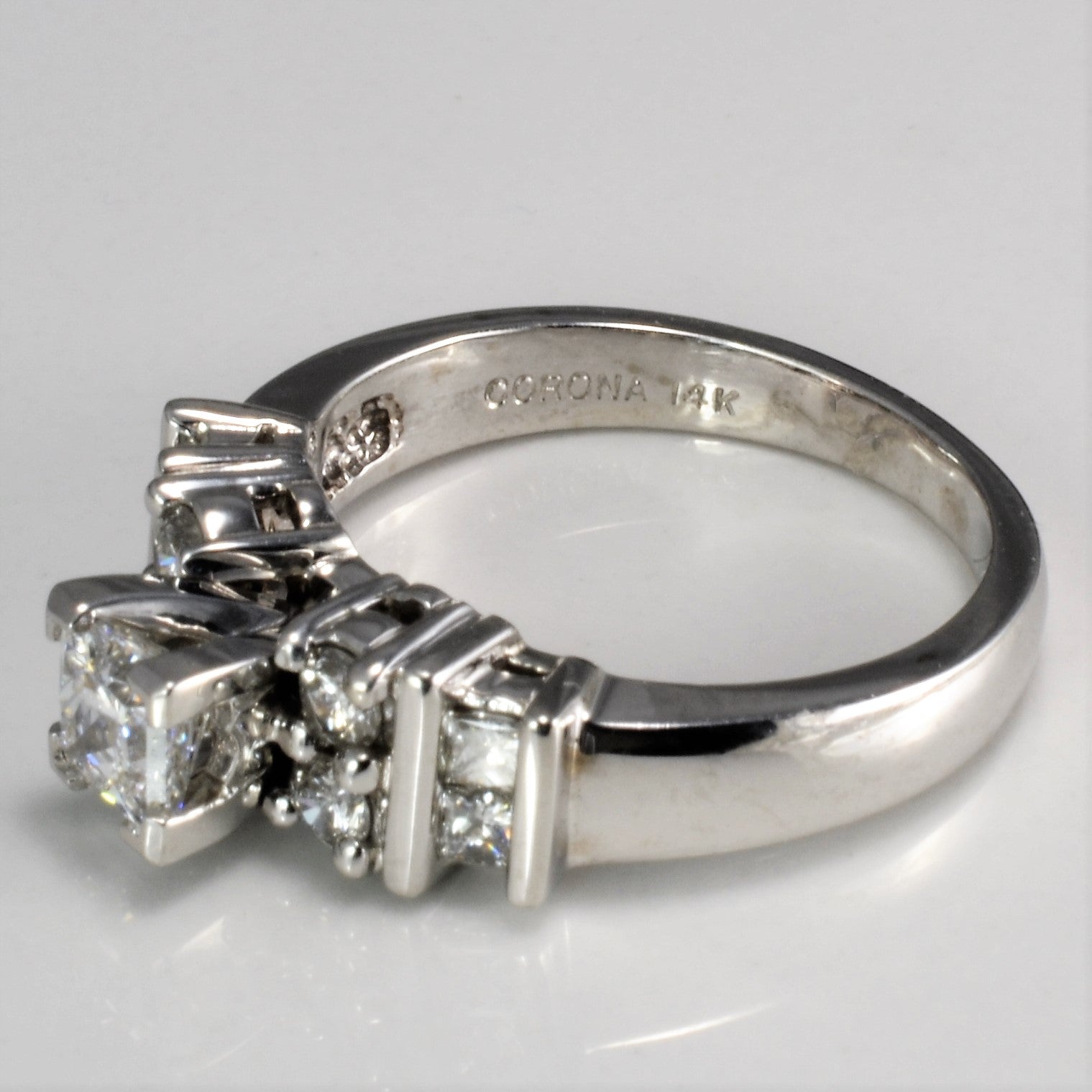 Prong Set Multi Diamond Engagement Ring | 1.08 ctw, SZ 5.75 |